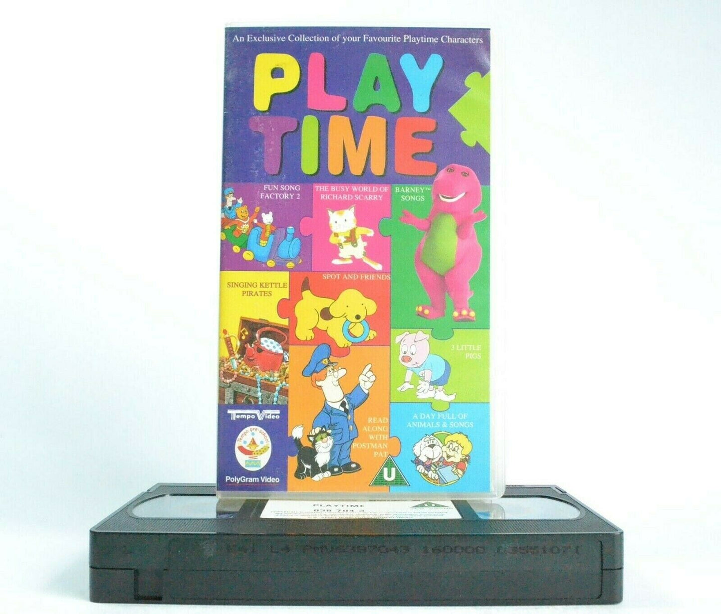 Playtime: Children's Play Time - Barney/Spot/Pat/Singing Kettle - Kids Fav - VHS-