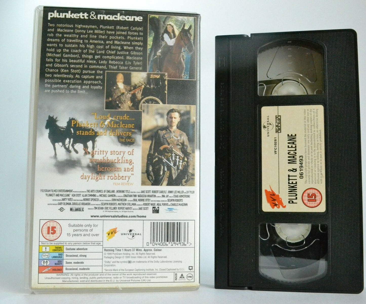 Plunkett And Macleane (1999): British Adventure Film - Jonny Lee Miller - VHS-