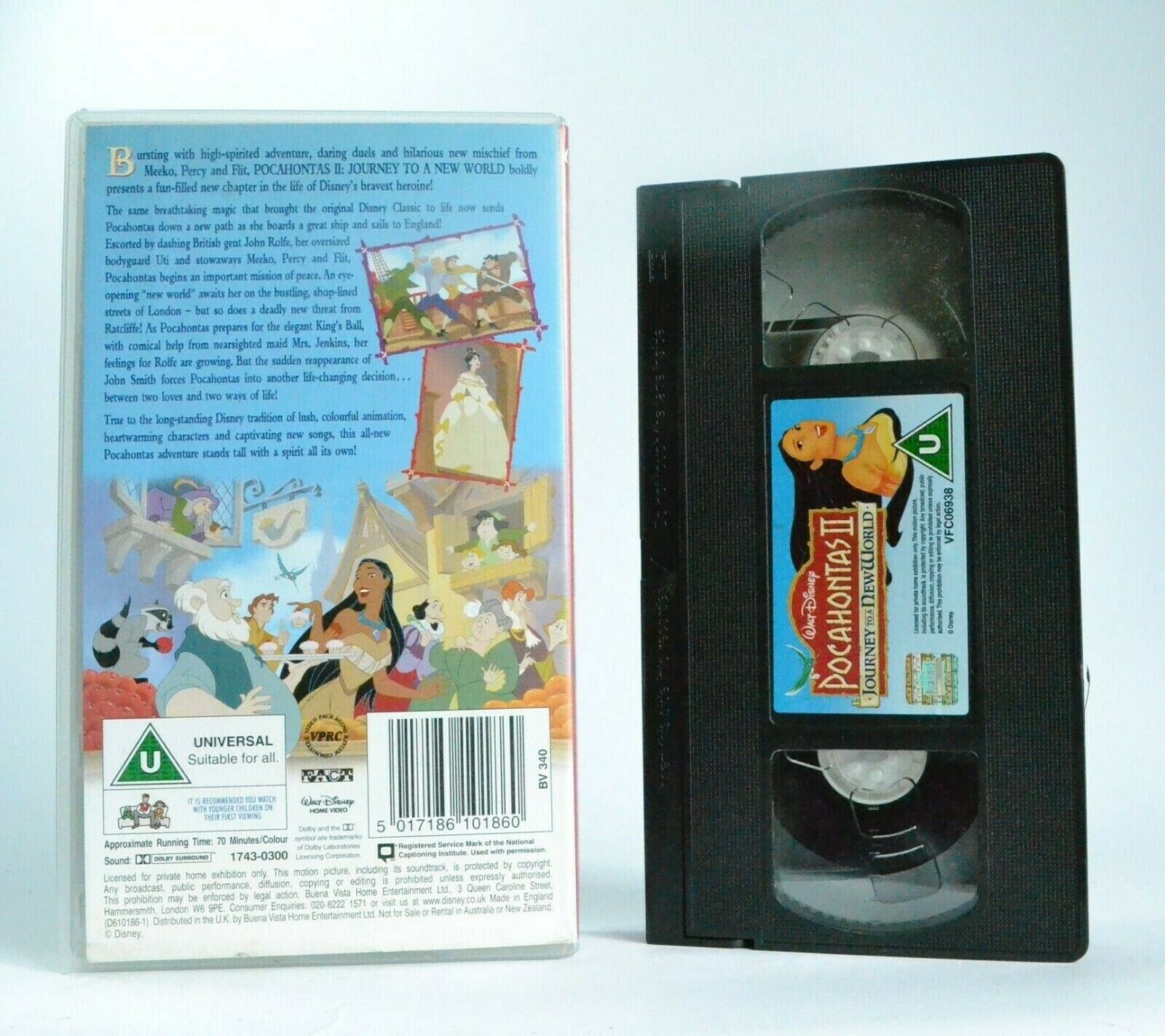 Pocahontas 2: Journey To A New World (1998) - Walt Disney - Children's - Pal VHS-