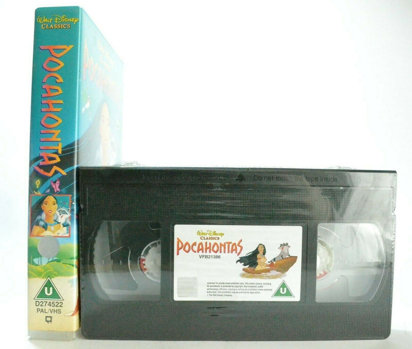 Pocahontas: Animated Musical (1995) - Walt Disney Classic - Children's - Pal VHS-