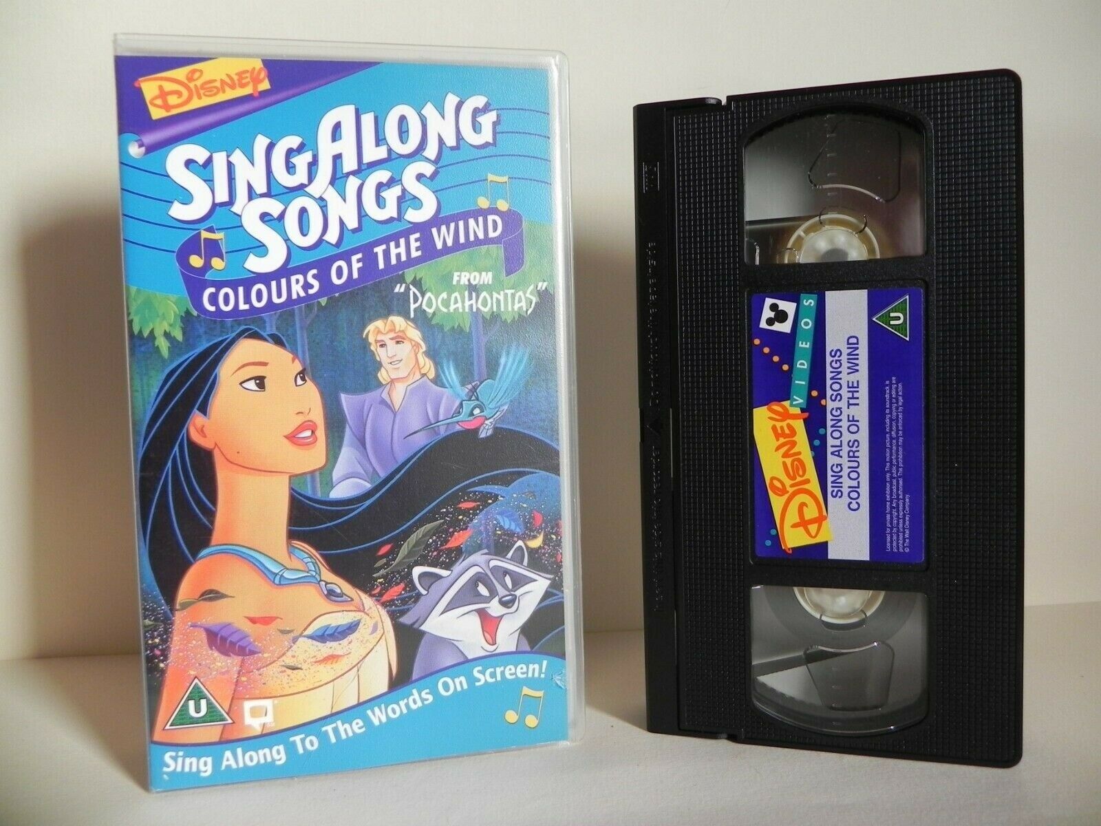 Pocahontas Sing Along Songs - Animated - Disney Classic - Fun - Kids - Pal VHS-