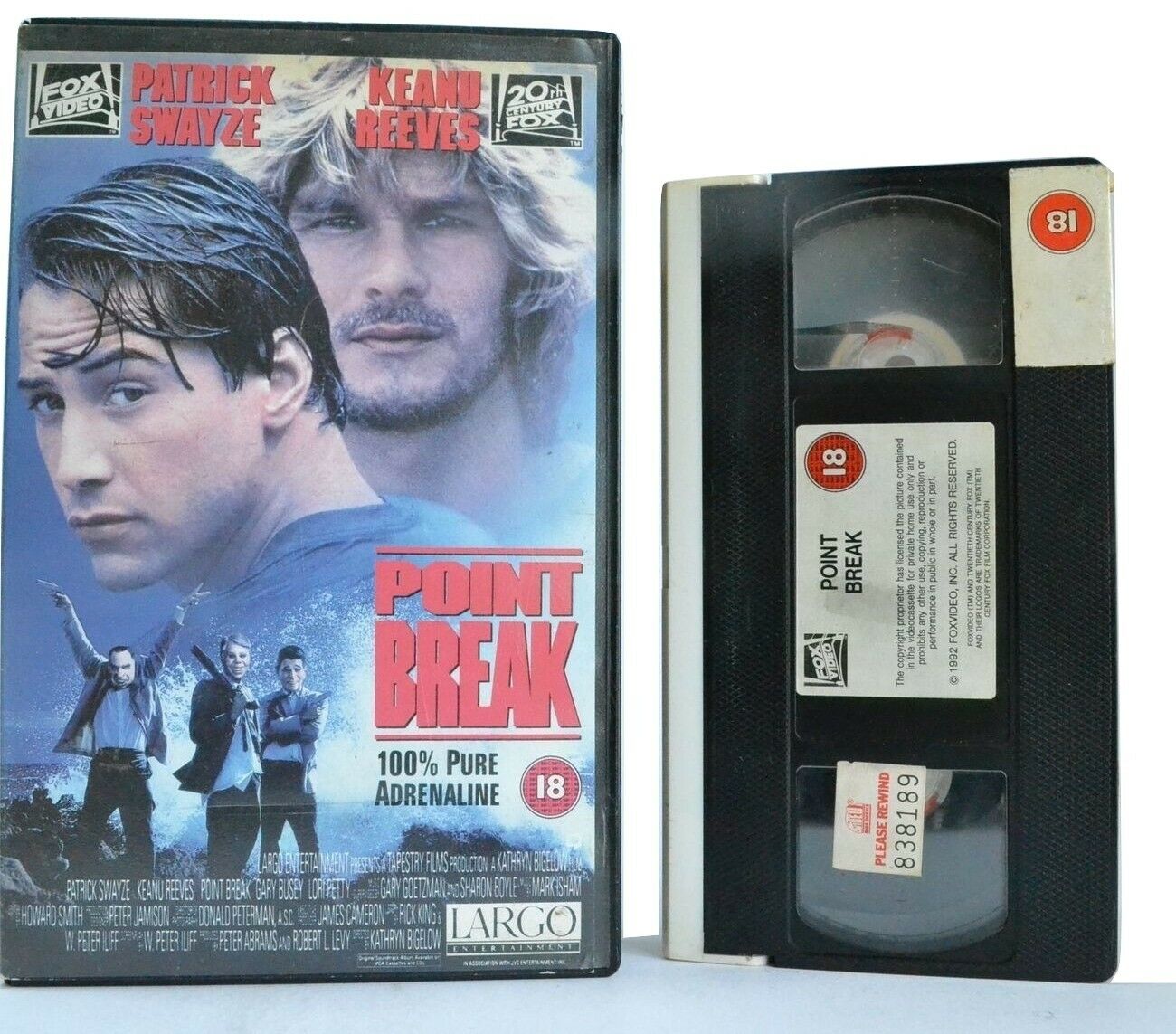 Point Break (1991): 100% Pure Adrenaline - Crime Thriller - Keanu Reeves - VHS-