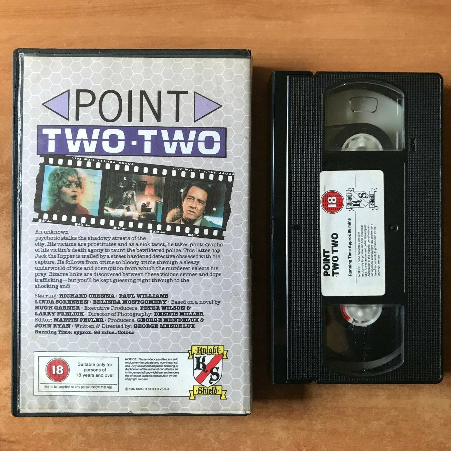 Point Two-Two (1979); Hugh Garner - Crime Thriller [Big Box] Richard Crenna VHS-