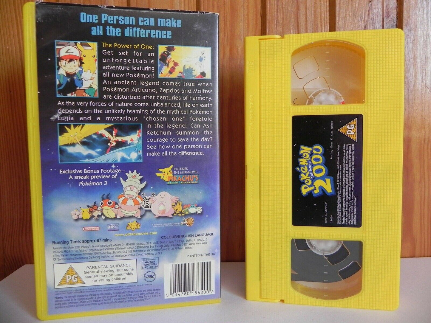 Pokemon 2000: The Movie - Warner Family - Adventure - Animated - Kids - Pal VHS-