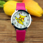 Pokémon Dial Kids Watch - Cute Anime Design - Luminous Quartz Leather Wrist Watch - Perfect Birthday Gift for Kids-15-