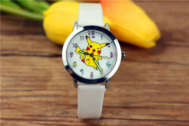 Pokémon Dial Kids Watch - Cute Anime Design - Luminous Quartz Leather Wrist Watch - Perfect Birthday Gift for Kids-14-