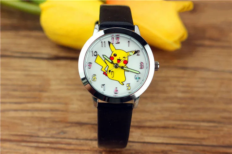 Pokémon Dial Kids Watch - Cute Anime Design - Luminous Quartz Leather Wrist Watch - Perfect Birthday Gift for Kids-10-