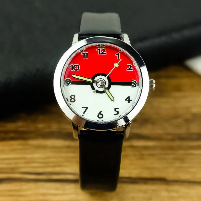 Pokémon Dial Kids Watch - Cute Anime Design - Luminous Quartz Leather Wrist Watch - Perfect Birthday Gift for Kids-1-