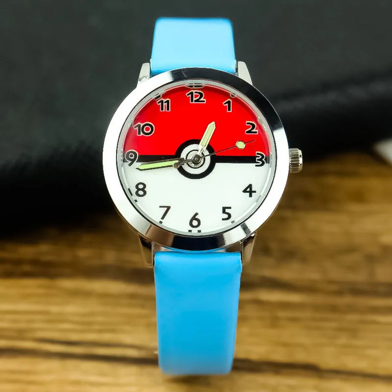 Pokémon Dial Kids Watch - Cute Anime Design - Luminous Quartz Leather Wrist Watch - Perfect Birthday Gift for Kids-3-