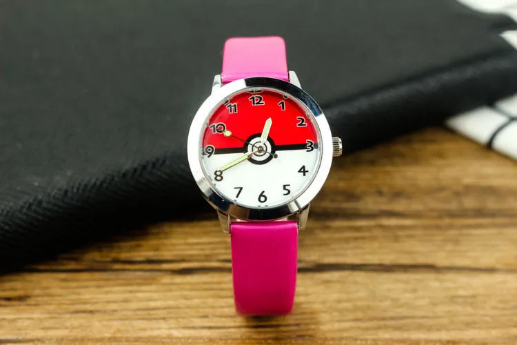 Pokémon Dial Kids Watch - Cute Anime Design - Luminous Quartz Leather Wrist Watch - Perfect Birthday Gift for Kids-5-