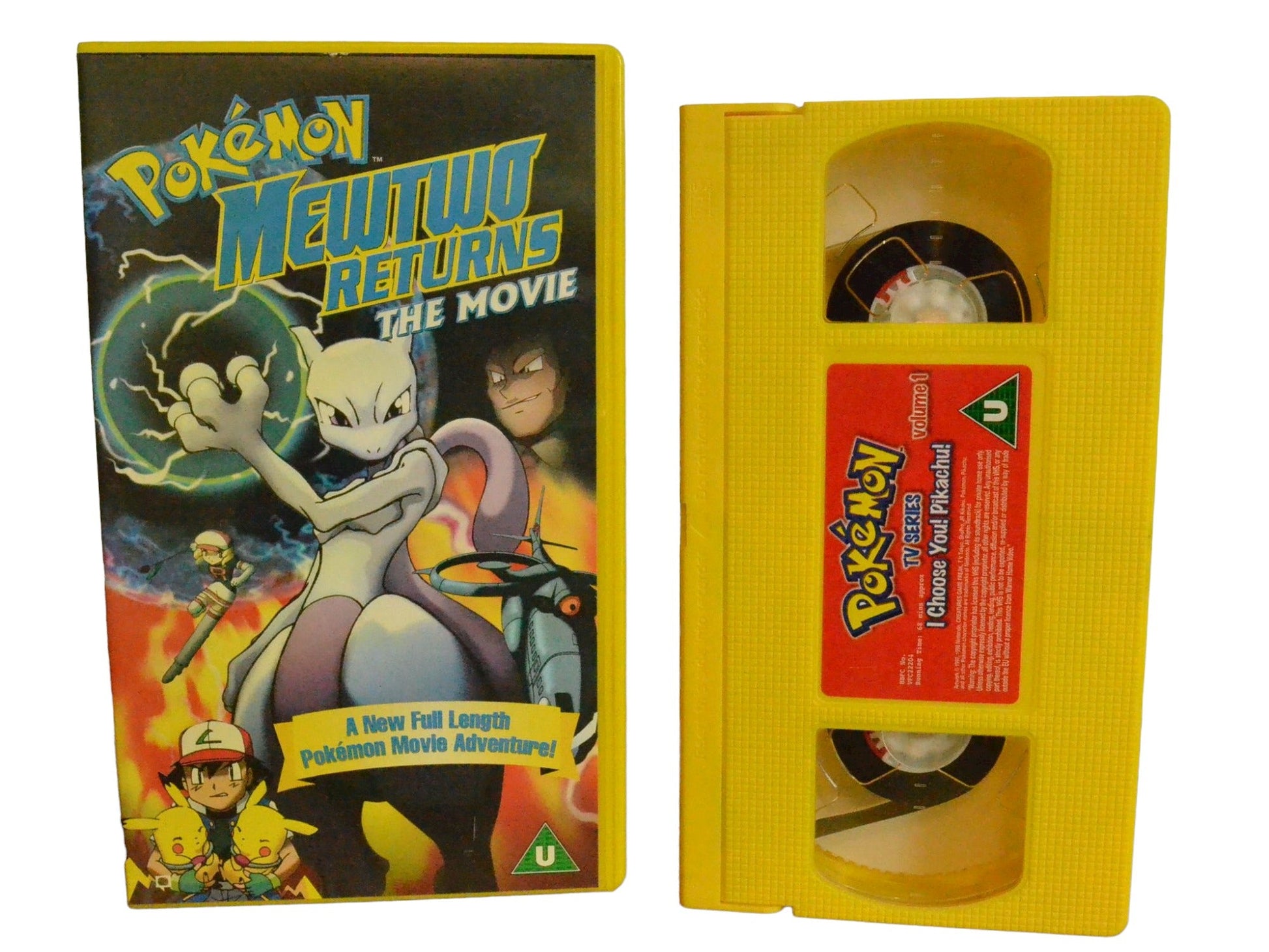 Pokemon Mewtwo Returns The Movie - Volume 1 - Rica Matsumoto - Warner Bros Family Entertainment - Childrens - PAL - VHS-