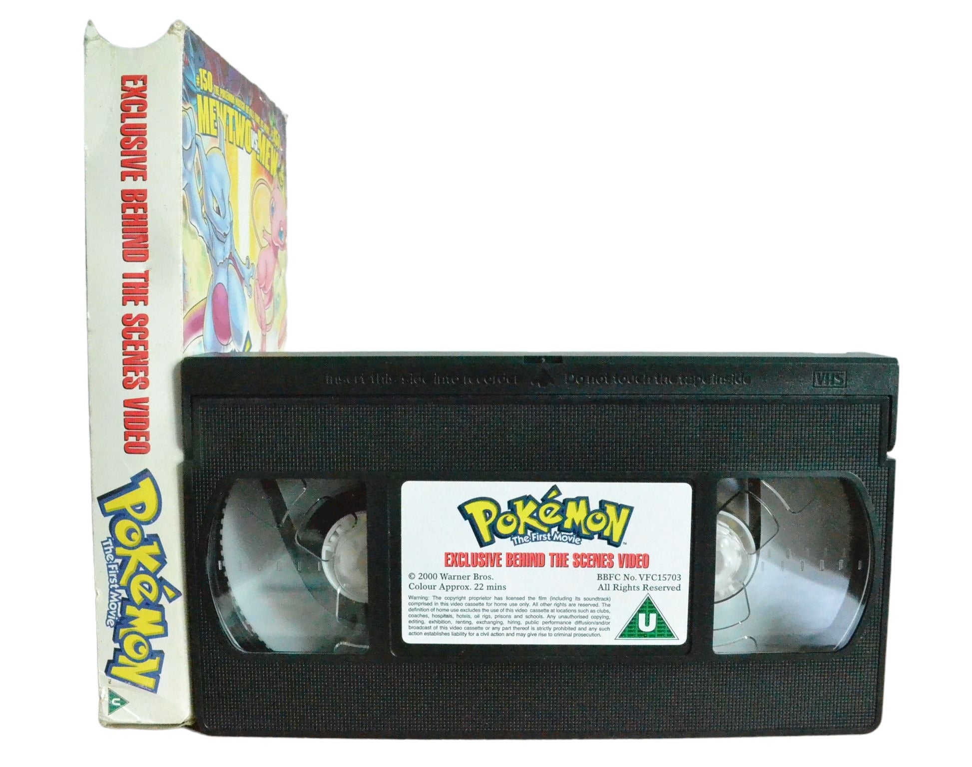 Pokemon The First Movie Exclusive Behind The Scenes Video - Warner Bros - Carton Box - Pal VHS-