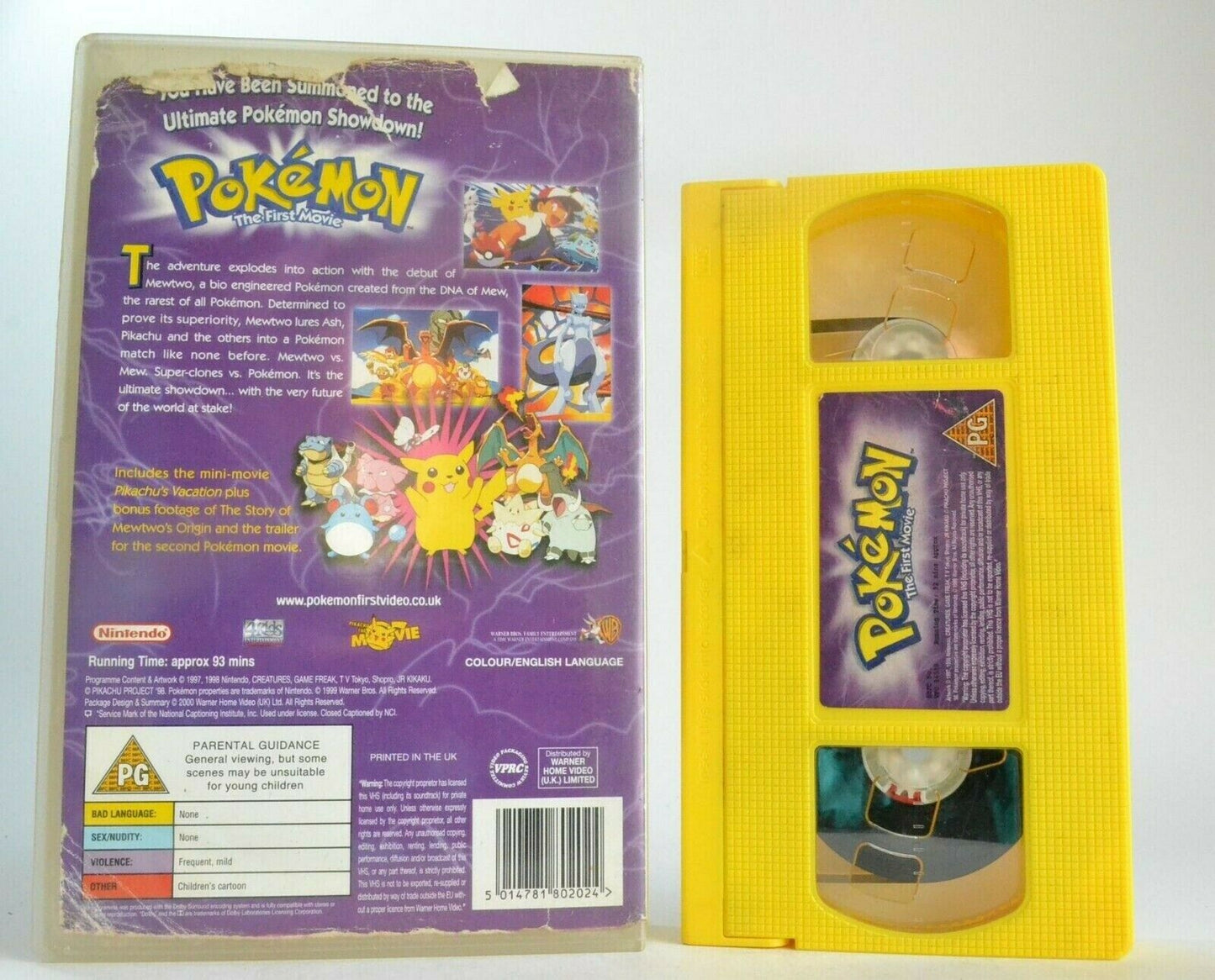 Pokemon The First Movie [Mewtwo Vs. Mew] - Large Mox - Manga - Children's - VHS-