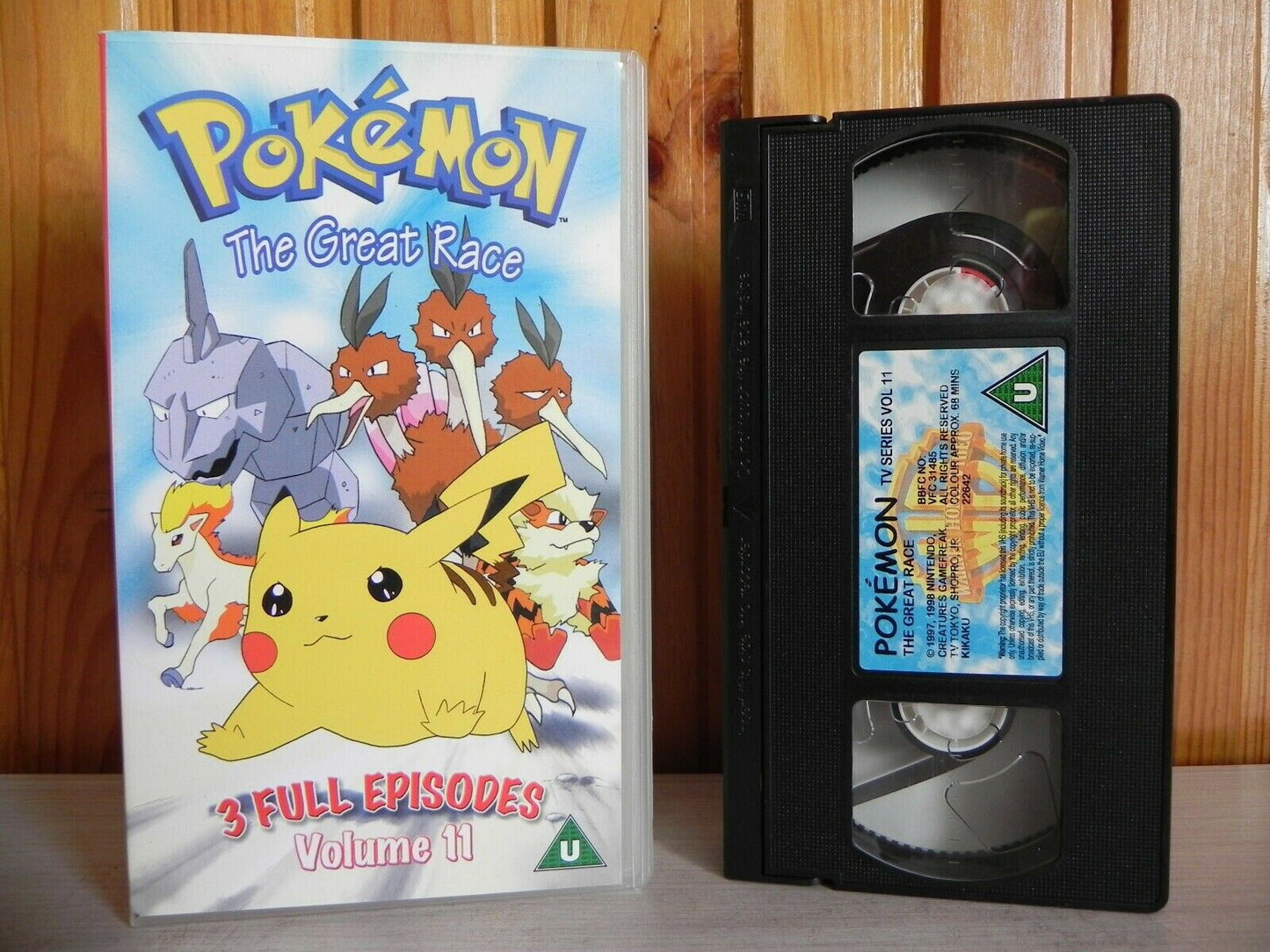 Pokemon: The Great Race - Warner Family - 3 Full Epiosdes - Kids - Pal VHS-