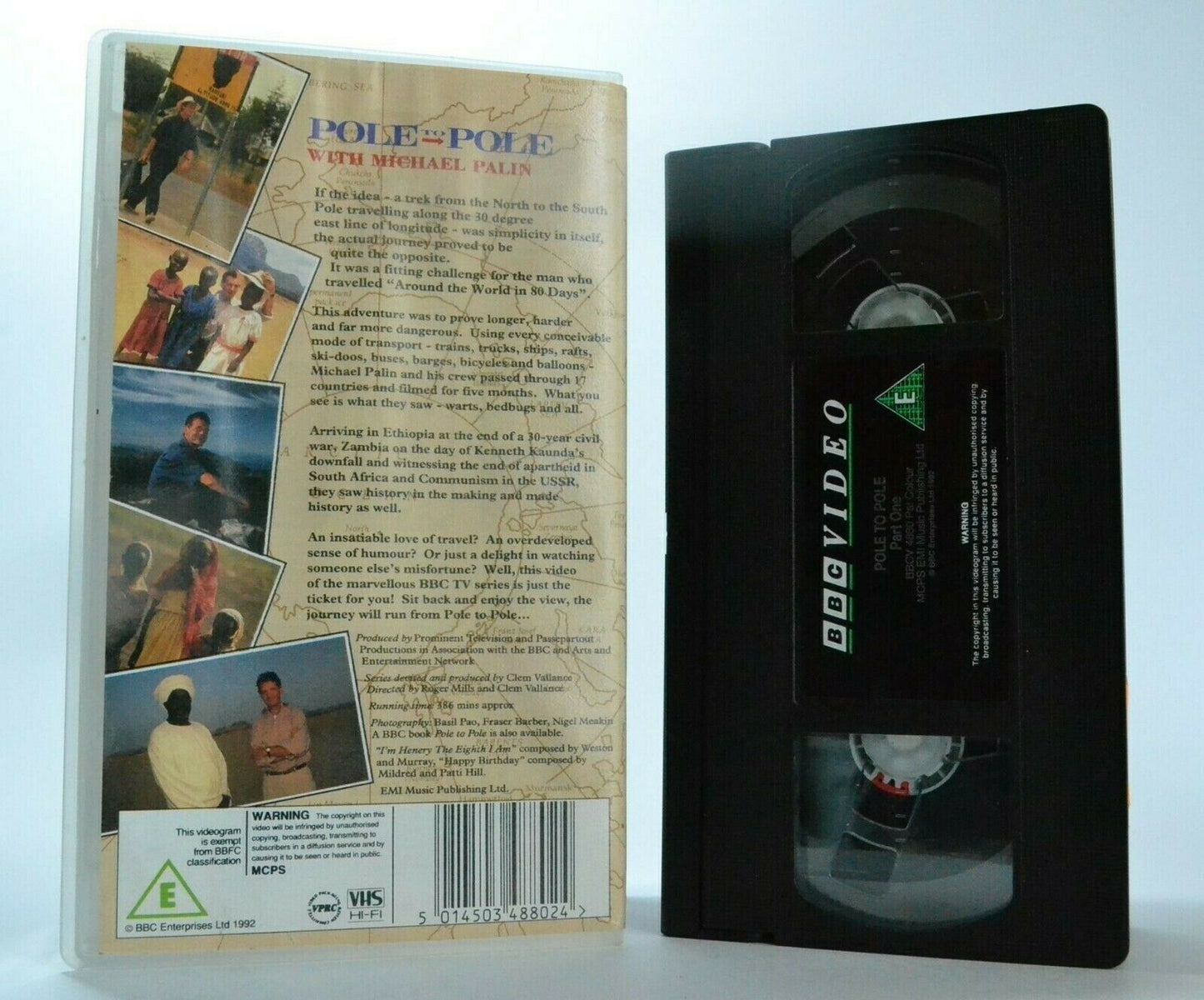 Pole To Pole (BBC): By Michael Palin - North/South Pole - Ethiopia - Pal VHS-