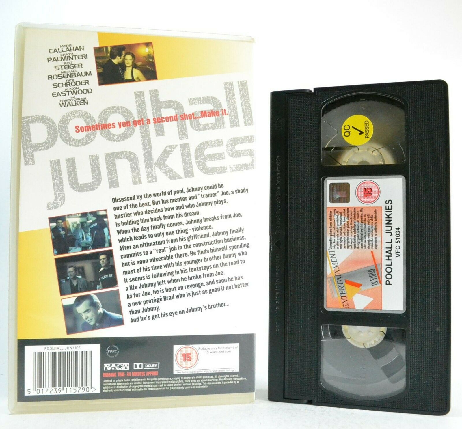 Poolhall Junkies: Thriller (2002) - Large Box - C.Palminteri/C.Walken - Pal VHS-