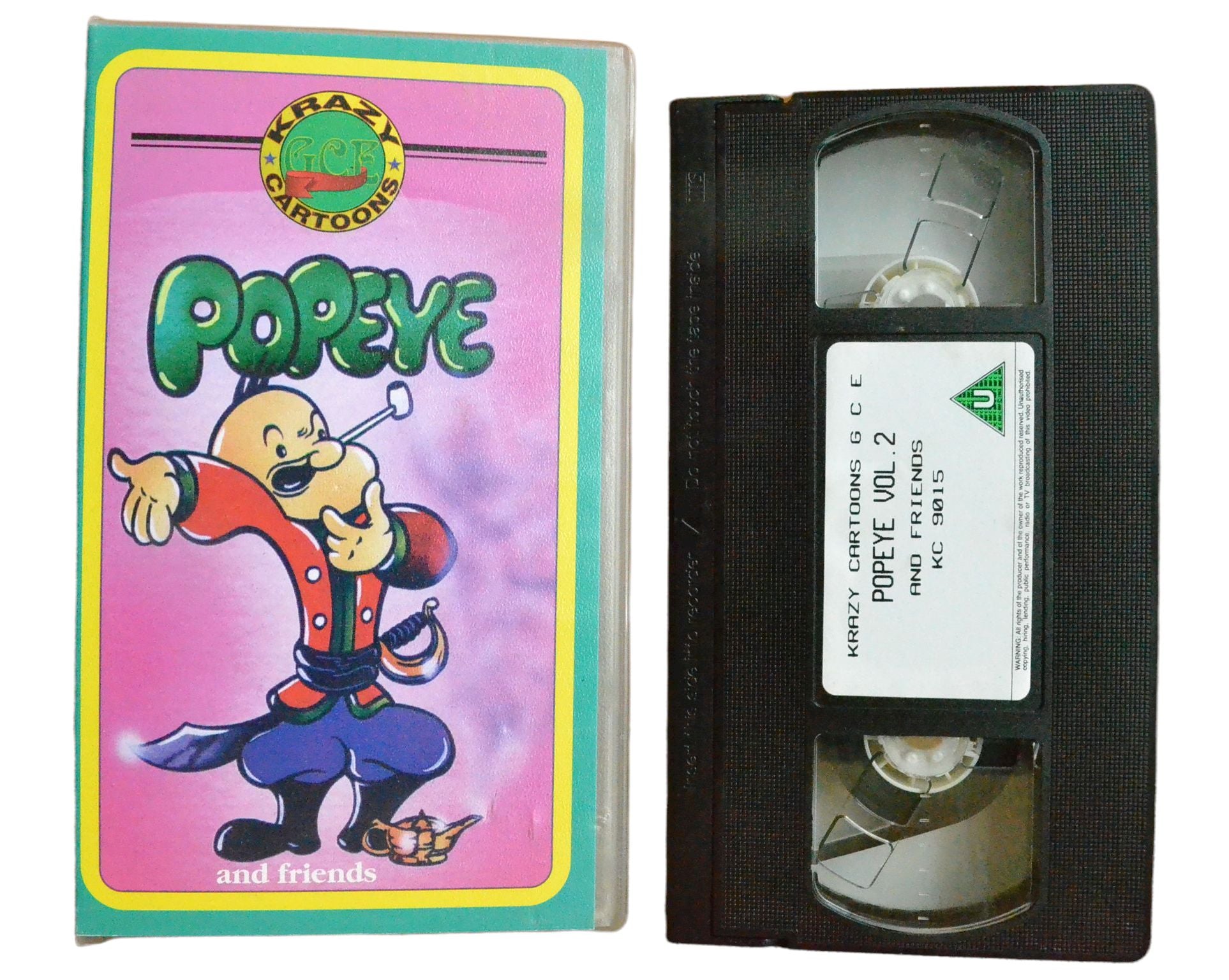 Popeye and Friends: Vol. 2 - Krazy Cartoons - Children’s - Pal VHS-