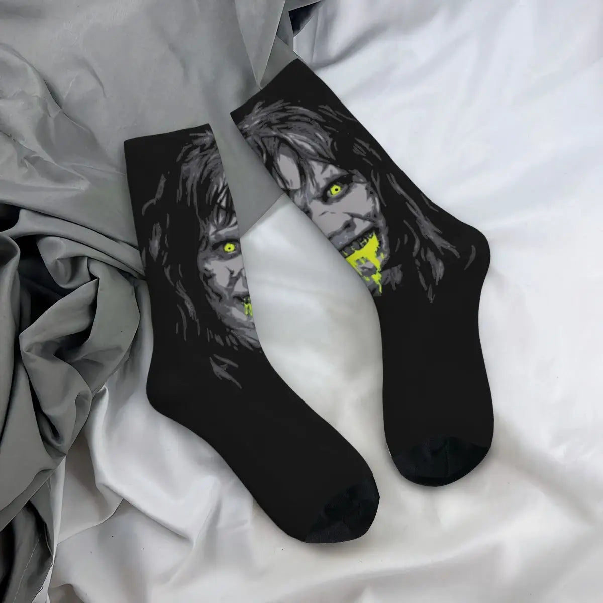 Possessed Horror Movie Hip-hop Socks - Men's & Women's Stylish Soccer Socks - Comfortable Gift Idea-Dark Blue-One Size-