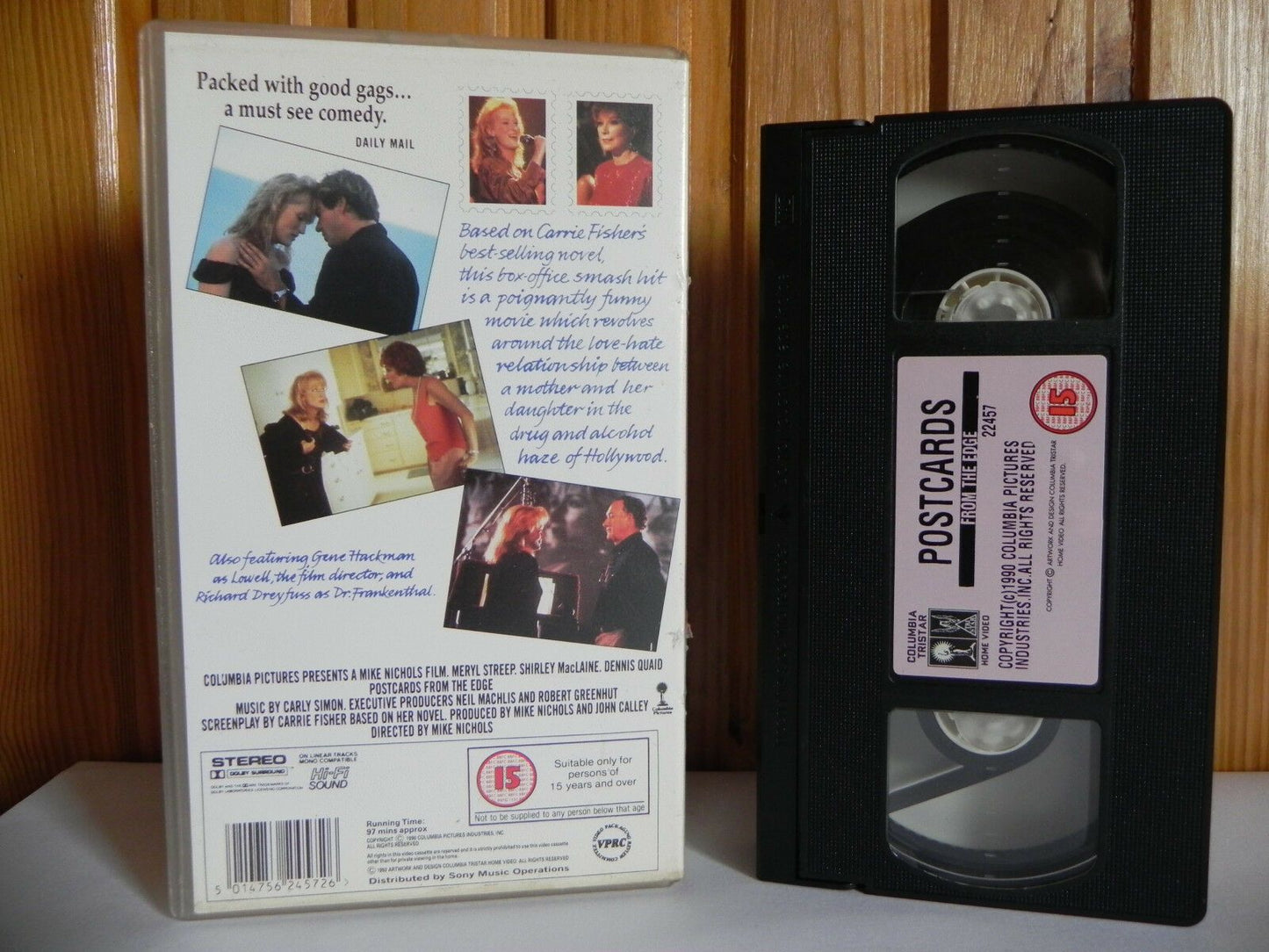 Postcards From The Edge - Columbia - Comedy - Meryl Streep - Dennis Quaid - VHS-