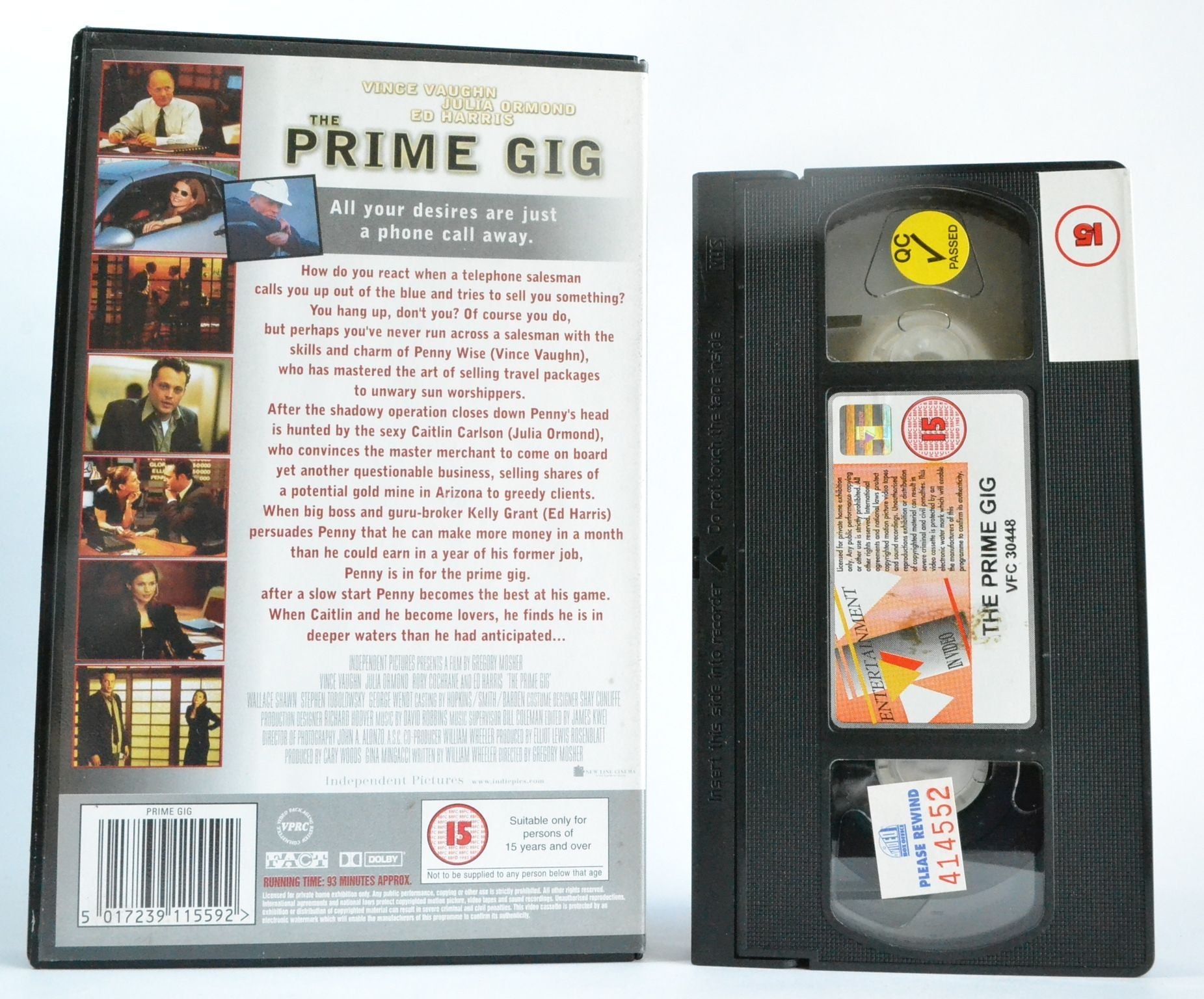 Prime Gig: Vince Vaughn [Gift Of The Gab] Thriller - Ed Harris - Ex-Rental VHS-