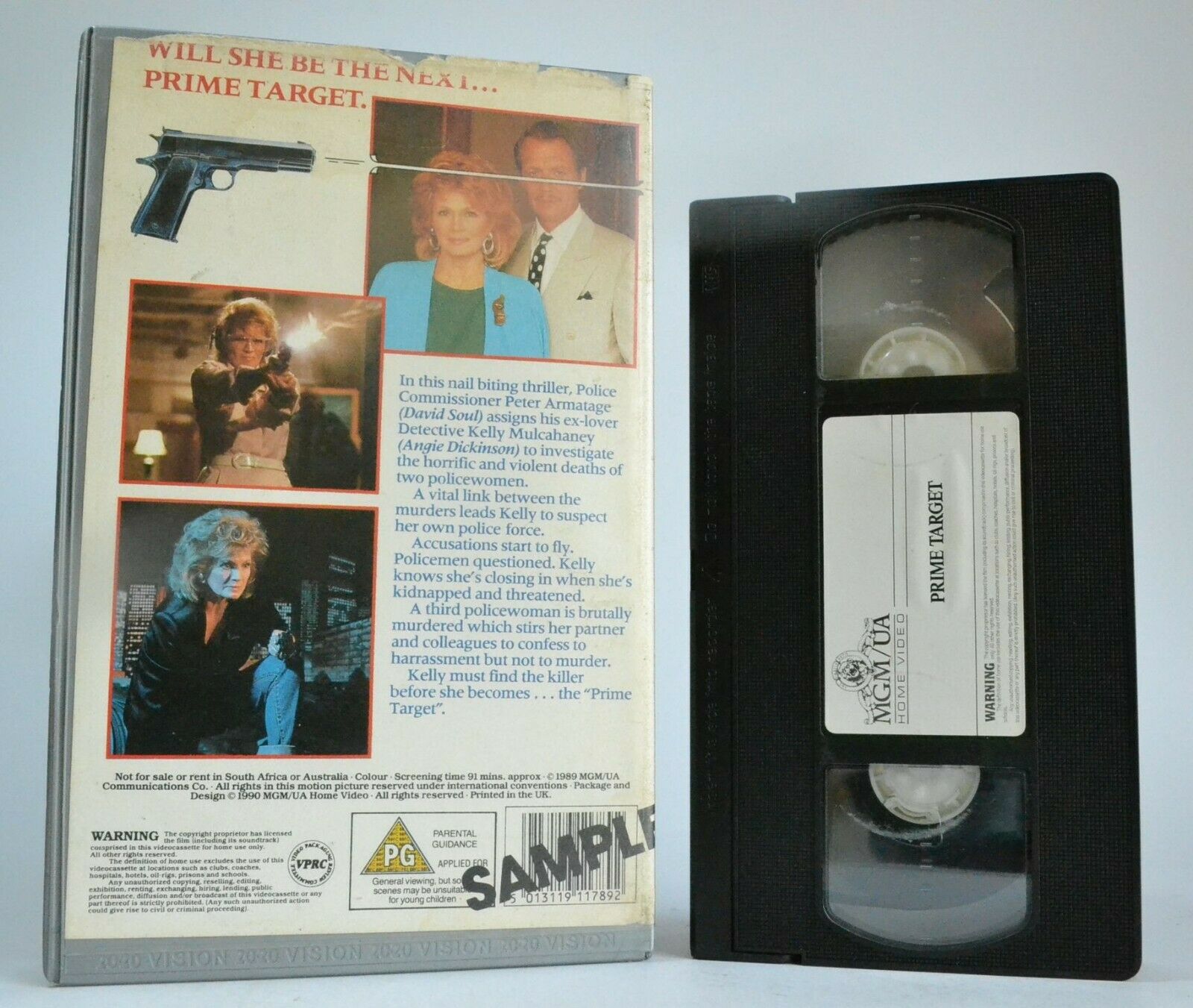 Prime Target: T.V. Movie (1989) Sample - Angie Dickinson - Action Crime - VHS-