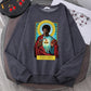 Pulp Fiction Hoodie – Saint Jules Graphic Sweatshirt for Full Hoodie Streetwear Style-Dark Gray-XL-