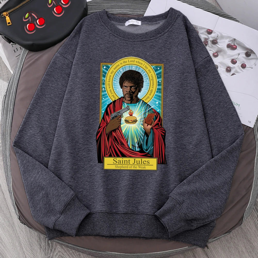 Pulp Fiction Hoodie – Saint Jules Graphic Sweatshirt for Full Hoodie Streetwear Style-