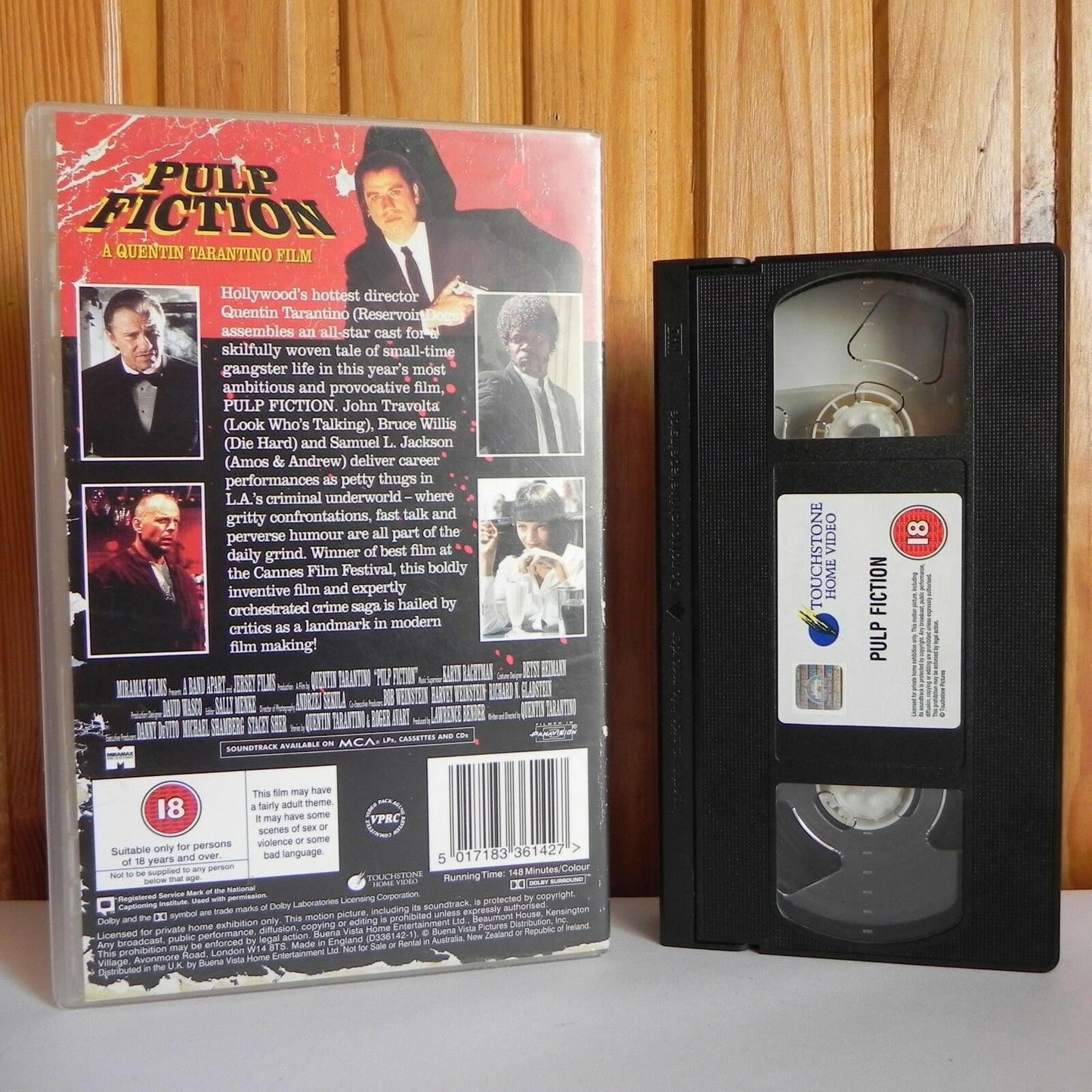 Pulp Fiction - The Large Box Edit - Touchstone - Drama - Travolta - Willis - VHS-