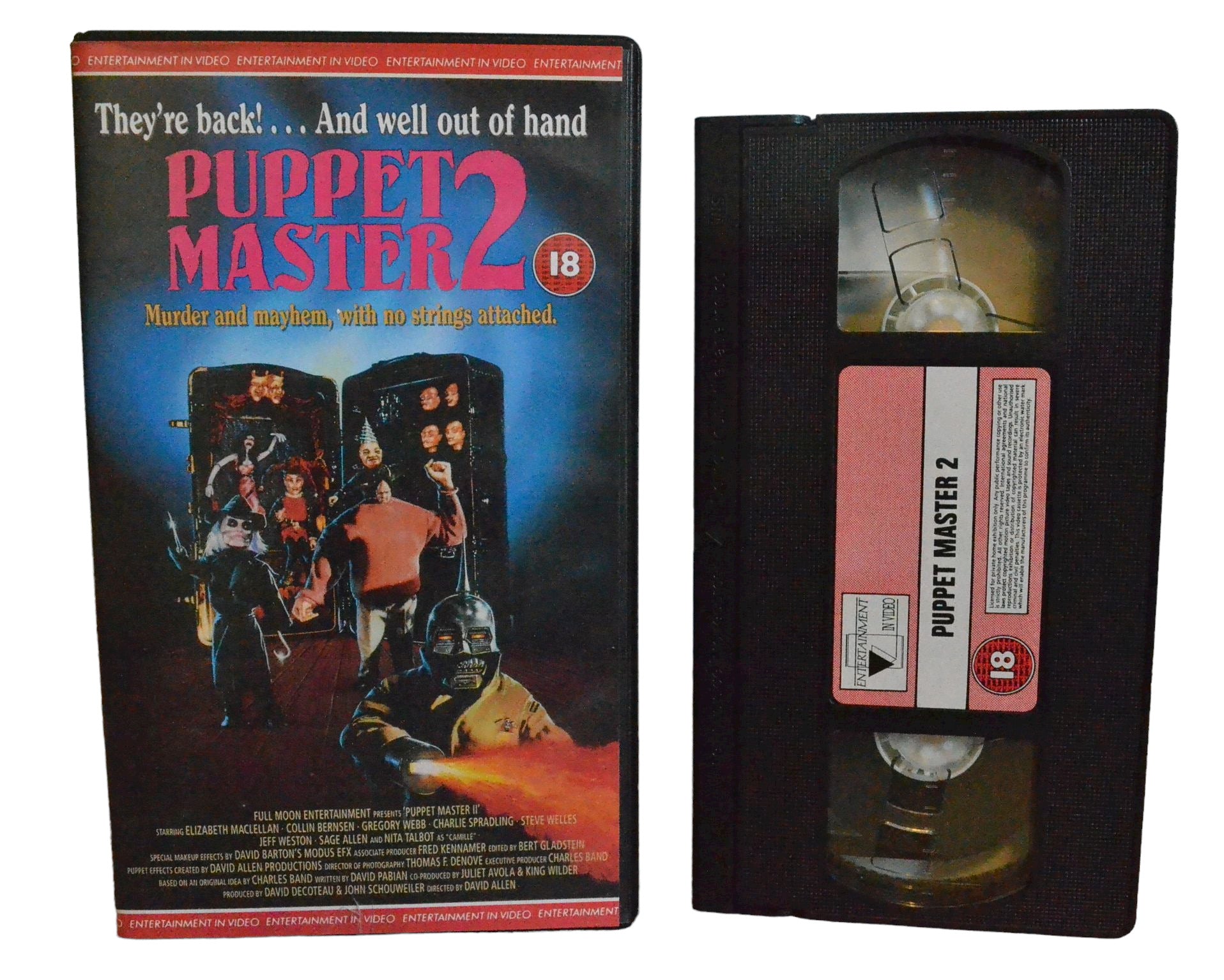 Puppet Master 2 - Elizabeth Maclellan - Entertainment in Video - Horror - Pal - VHS-