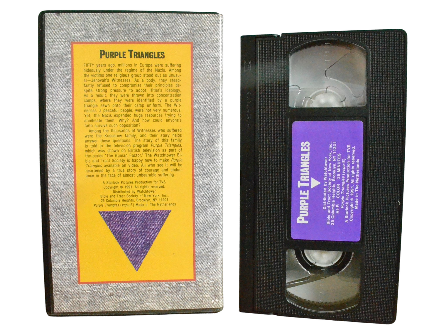 Purple Triangles - David Burke - Watchtower - Vintage - Pal VHS-