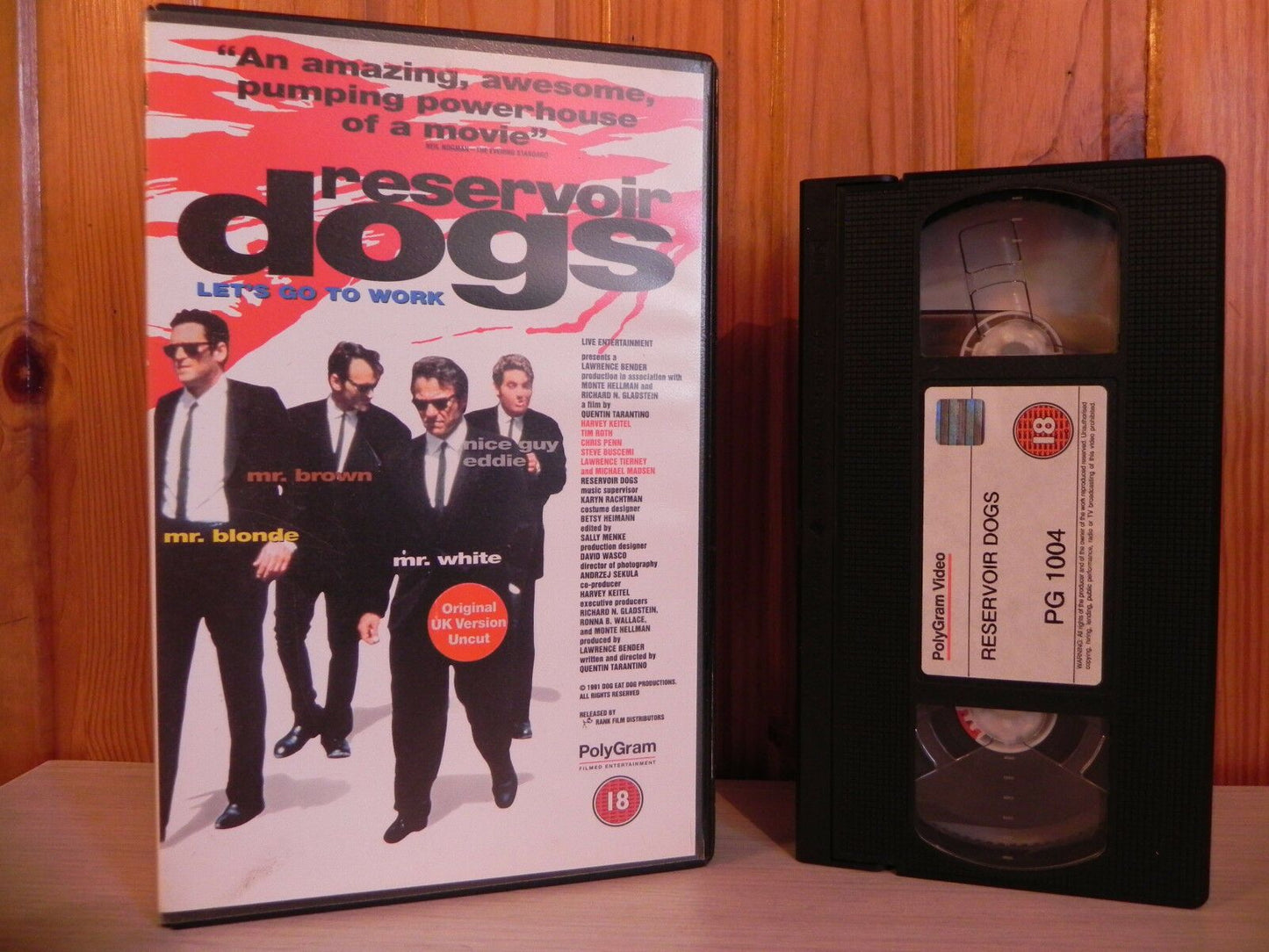 RESERVOIR DOGS - Large Box - Original UK UNCUT Release - Polygram Video - VHS-