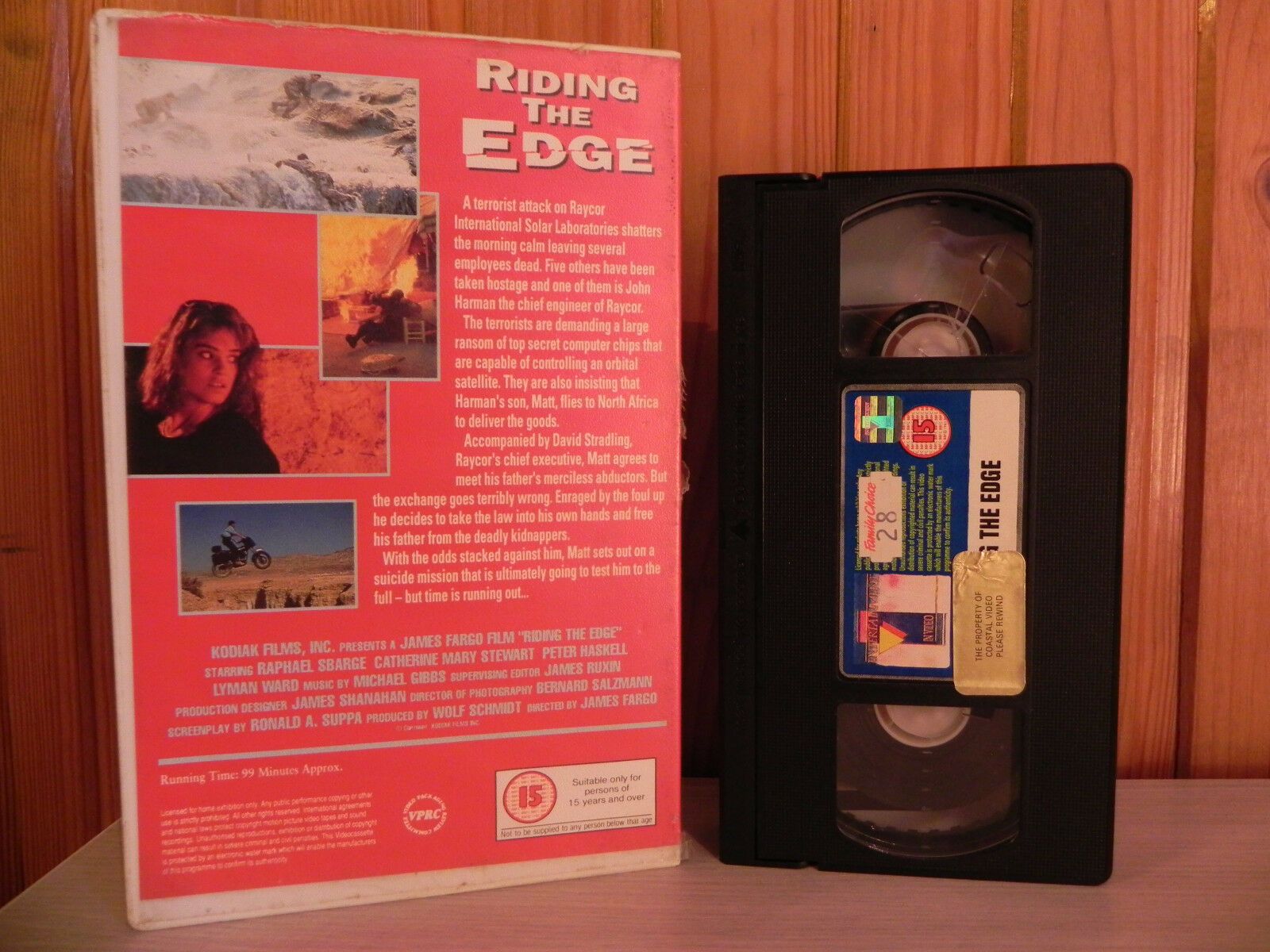 RIDING THE EDGE - High Octane Action Thriller - Big Box Video - Ex-Rental - VHS-