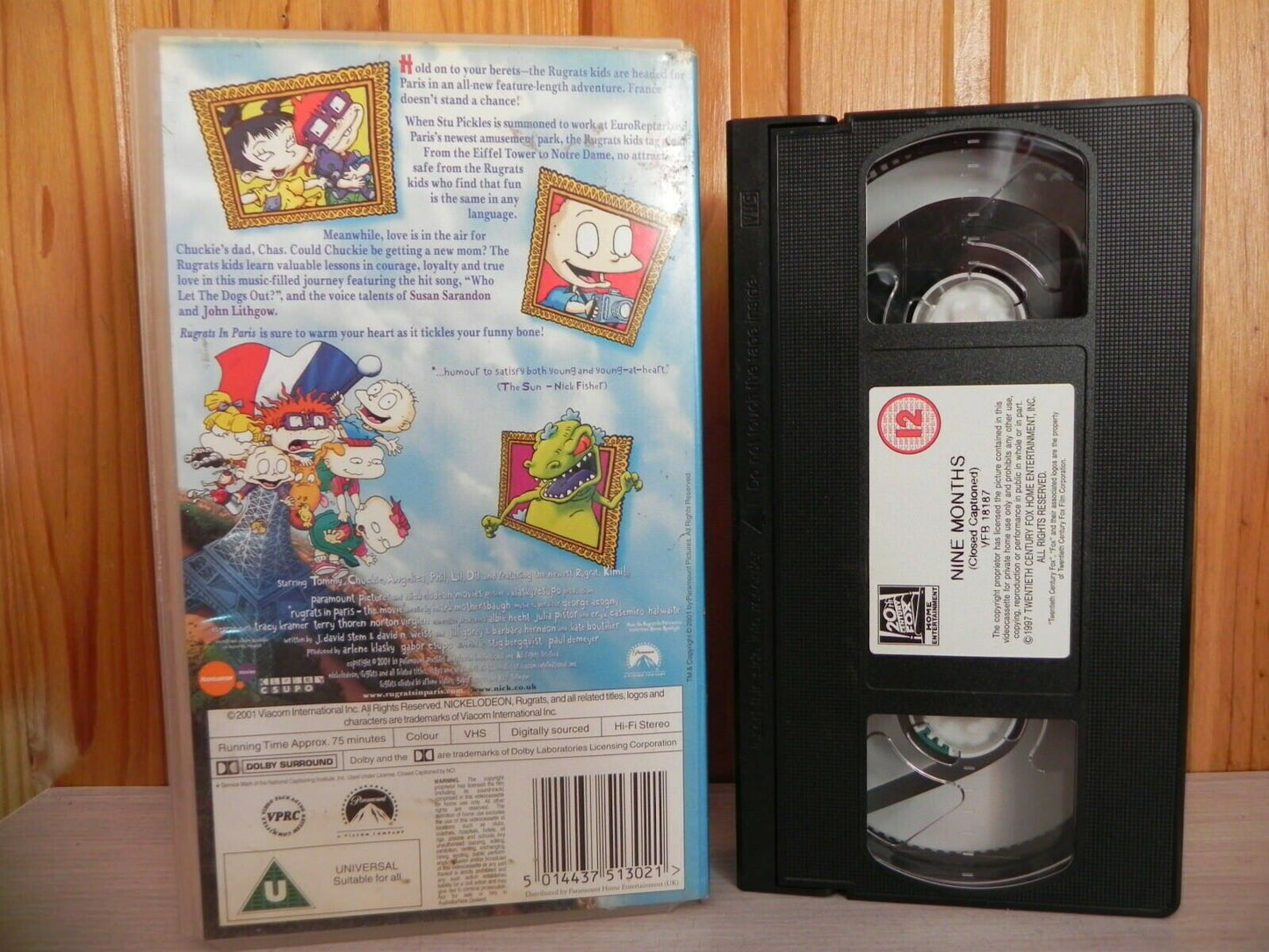 RUG RATS - PARIS THE MOVIE - PRESCHOOL KIDS VIDEO - CHILDREN RUGRATS - PAL VHS-