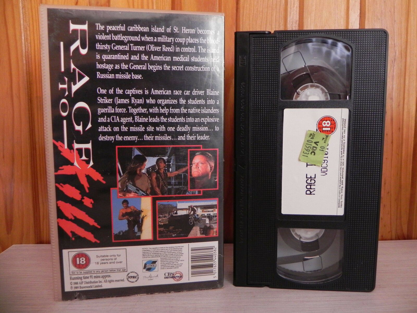 Rage To Kill - Braveworld - Action - Cameron Mitchell - Maxine Arnold - Pal VHS-