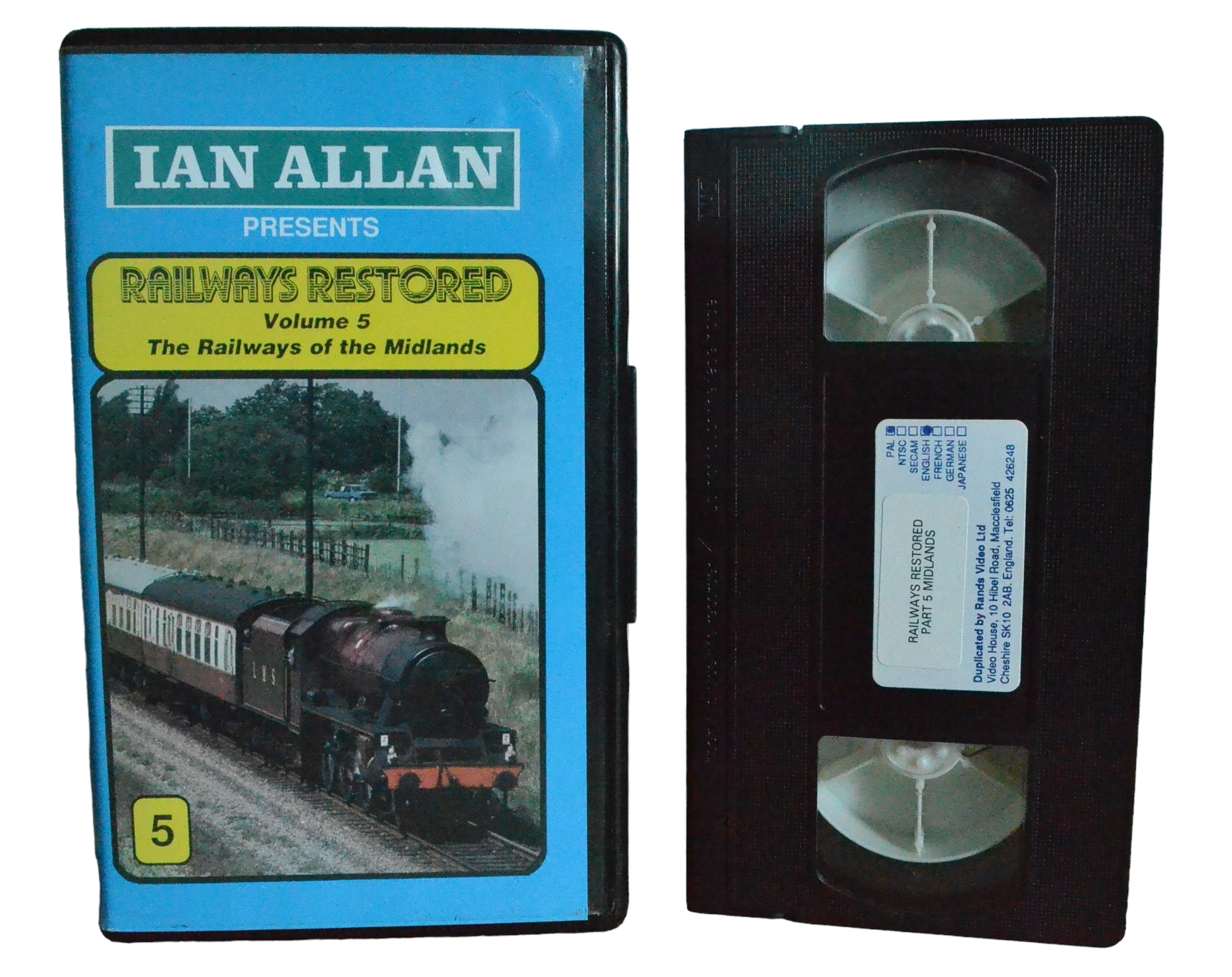 Railways Restored - Volume 5 - The Railways of the Midlands - SBS Video - 10018 - Steam Trains - Pal - VHS-