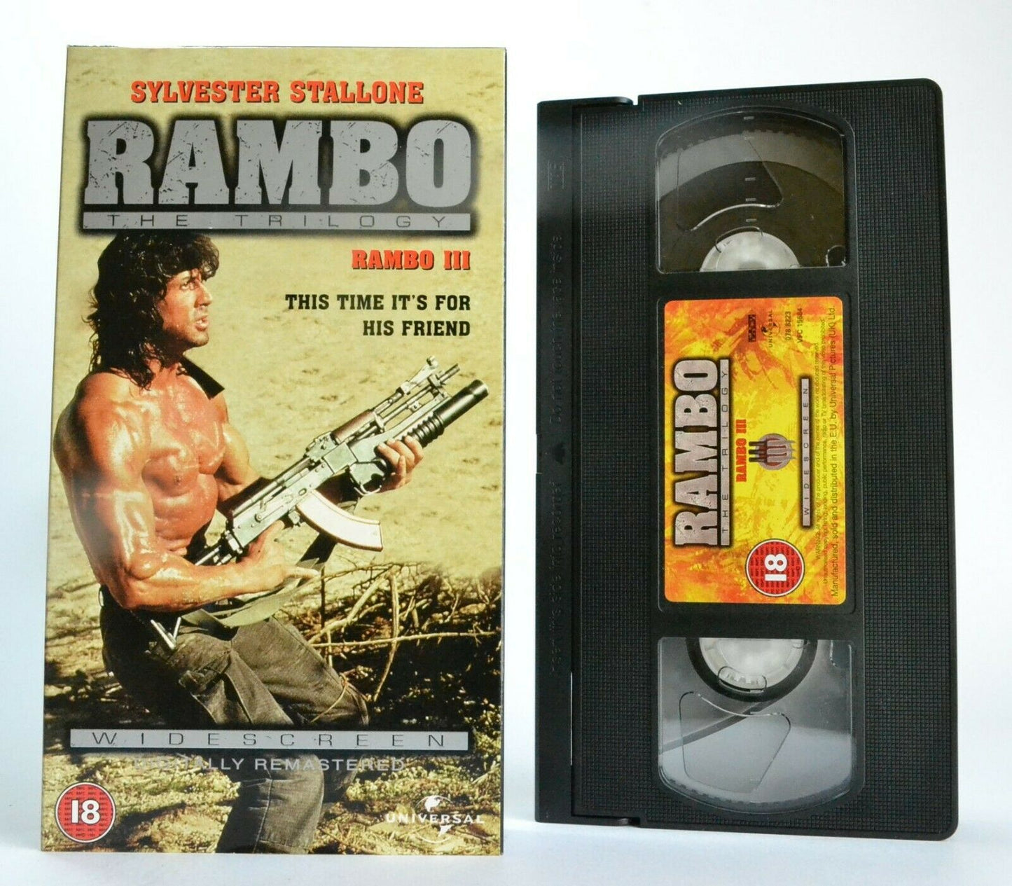 Rambo 3 - Action - Digitally Remastered - Widescreen - Sylvester Stallone - VHS-