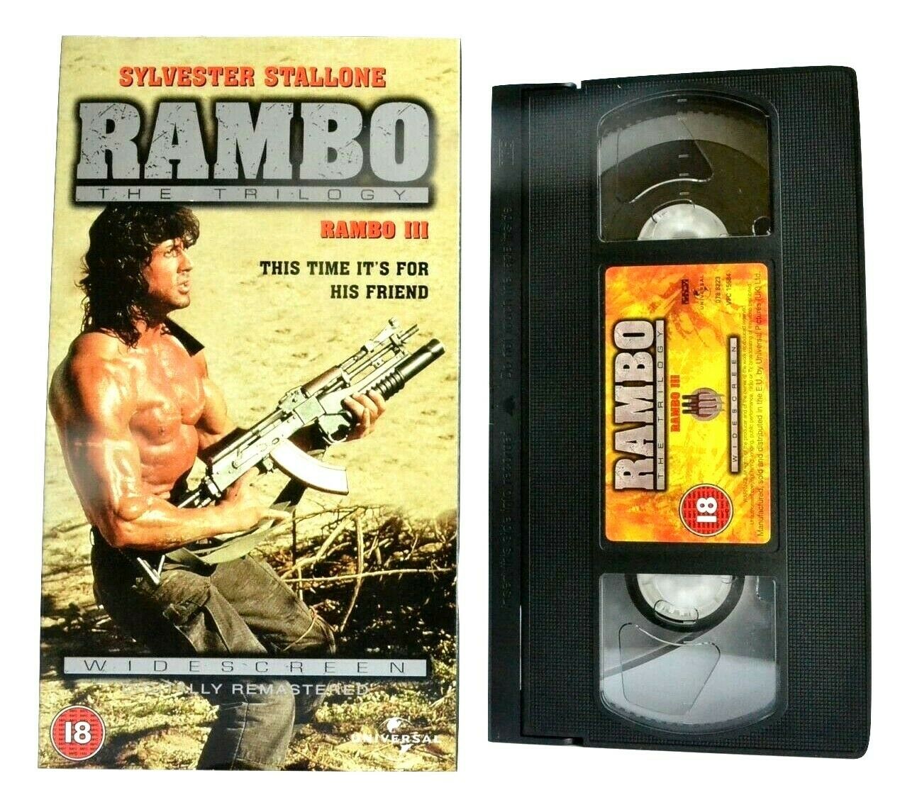 Rambo 3 - Action - Digitally Remastered - Widescreen - Sylvester Stallone - VHS-