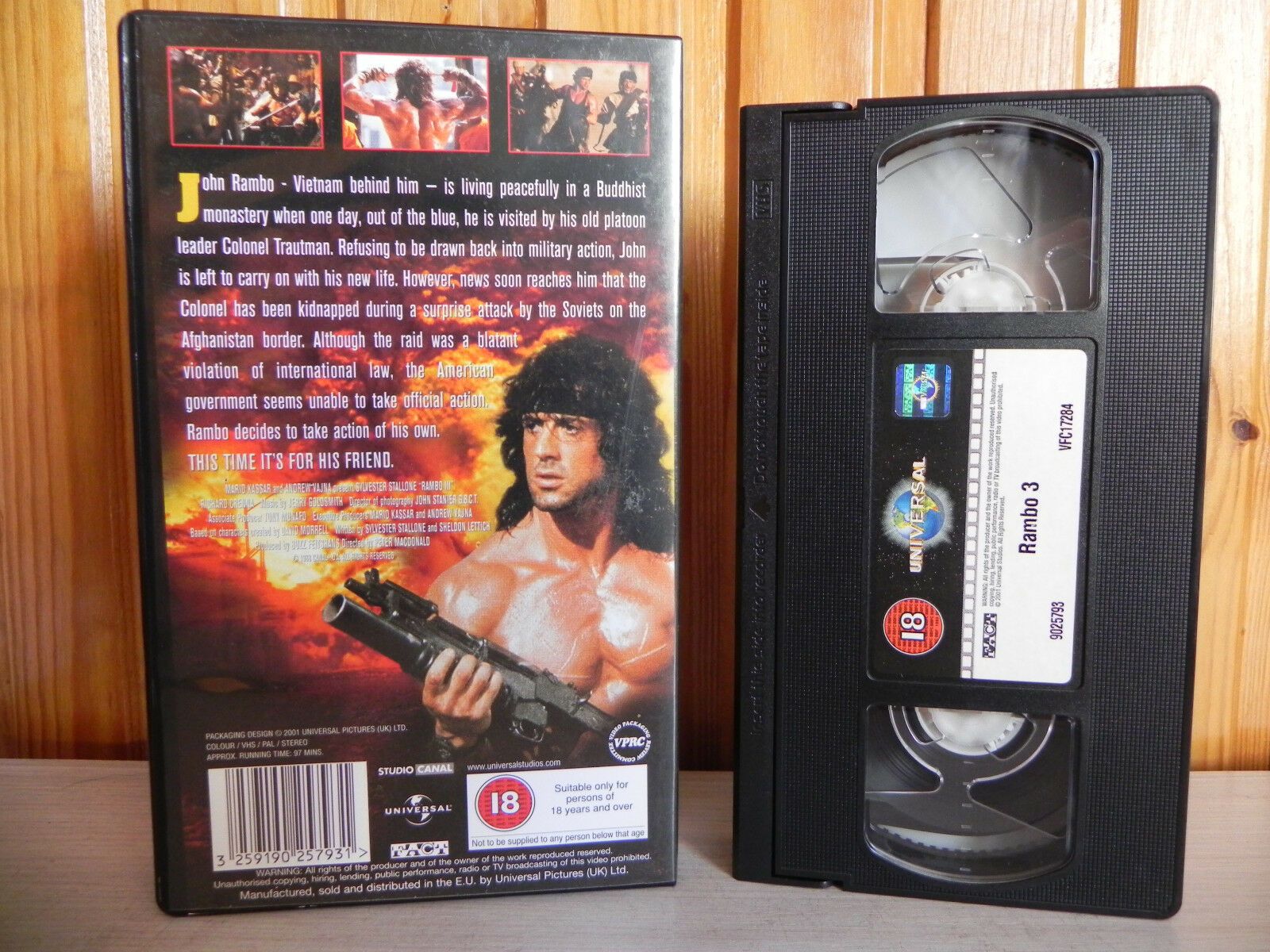 Rambo 3 - Universal - Action - Sylvester Stallone - Richard Crenna - Pal VHS-