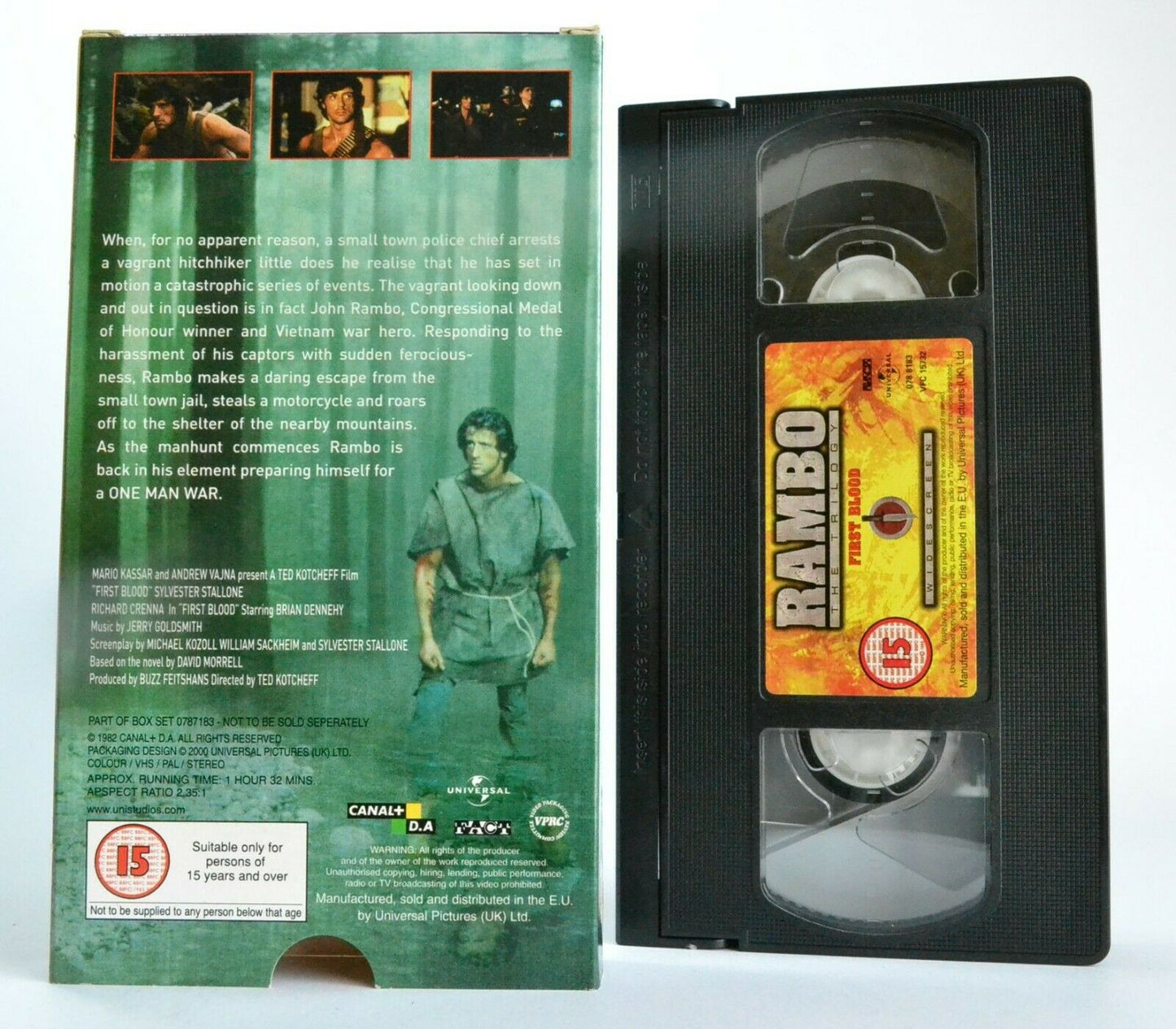 Rambo: First Blood - Digitally Remastered - Widescreen Action - S.Stallone - VHS-