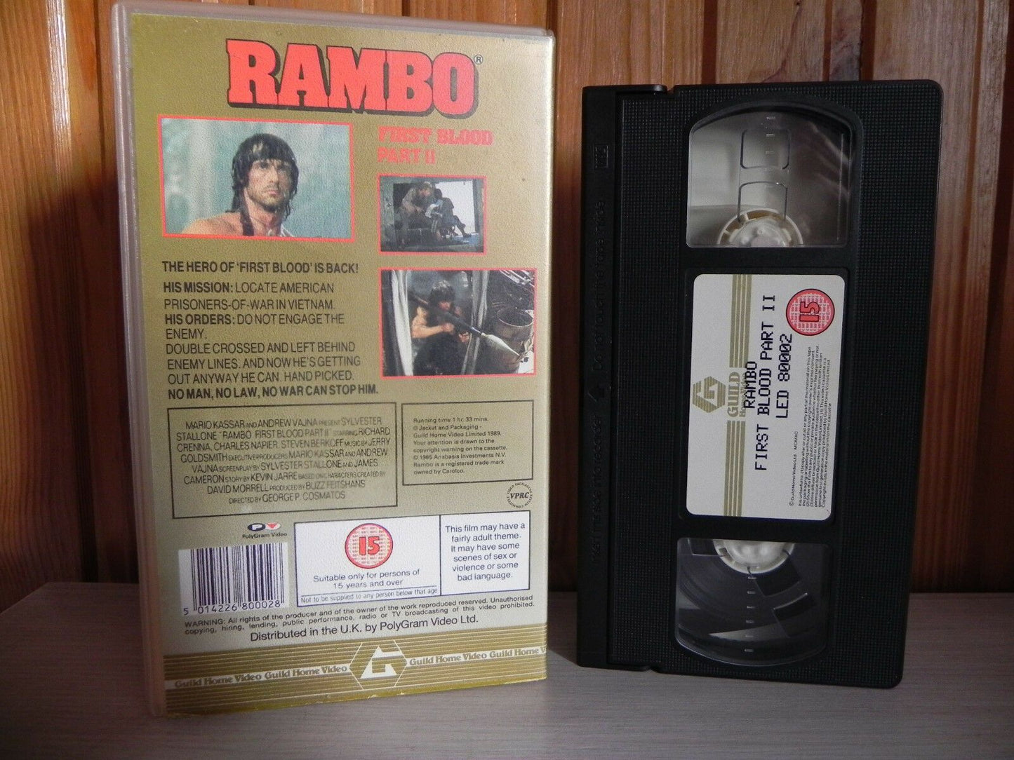 Rambo: First Blood Part 2 - (1985) Action/Adventure - Sylvester Stallone - VHS-