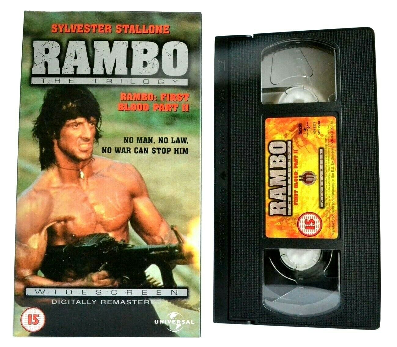 Rambo:First Blood, Part 2 - Action - Digitally Remastered - Widescreen - Pal VHS-