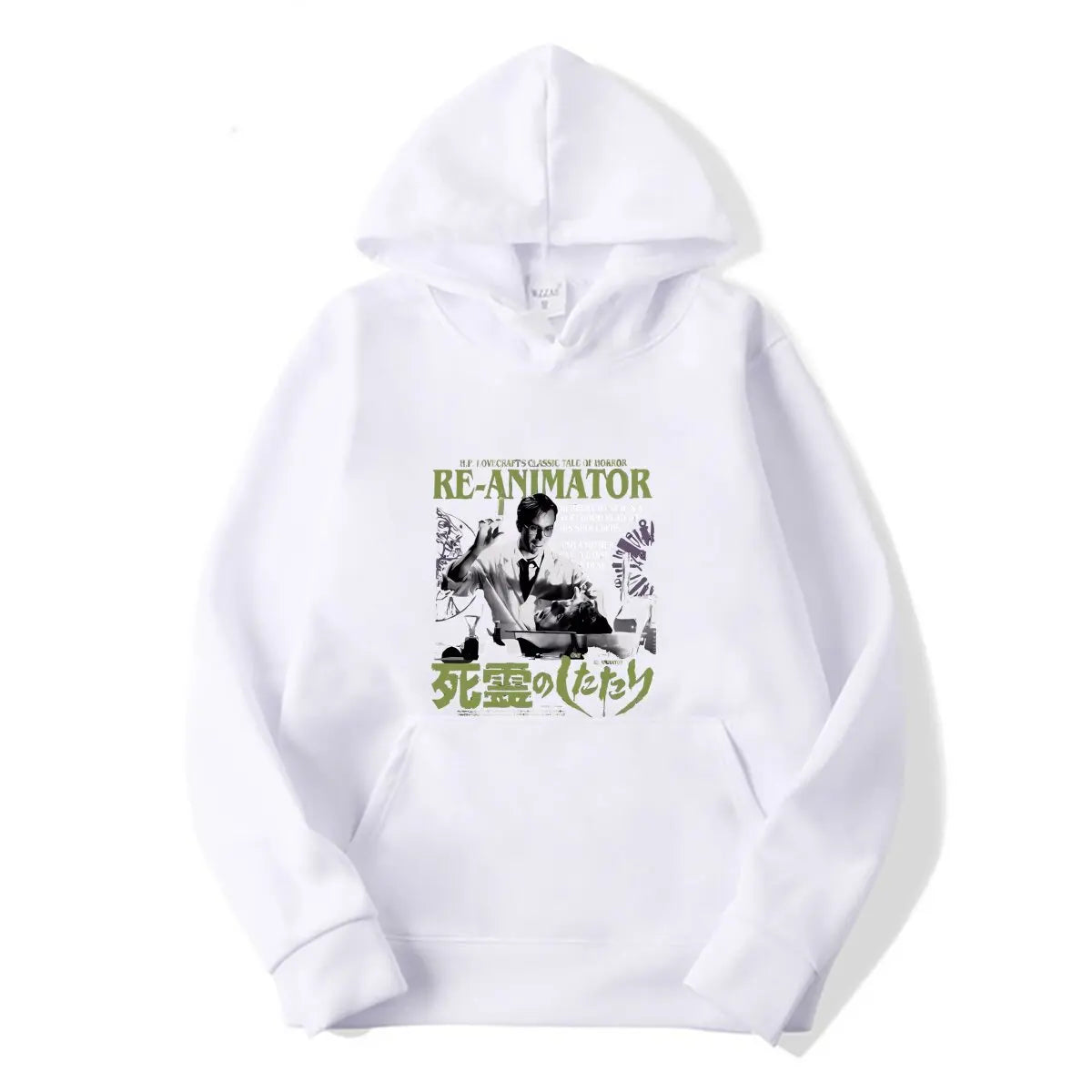 ReAnimator Hoodie - Herbert West Style - Hoodie Life for Sci-Fi Horror Fans-WHITE-S-