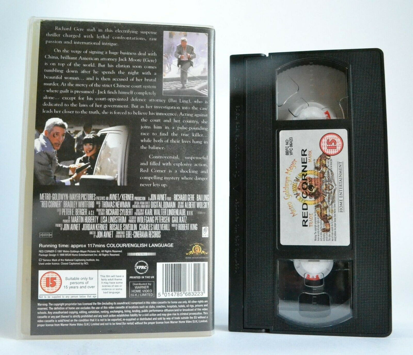 Red Corner: R.Gere; Censored In China - Mystery Thriller - Award Winner - VHS-