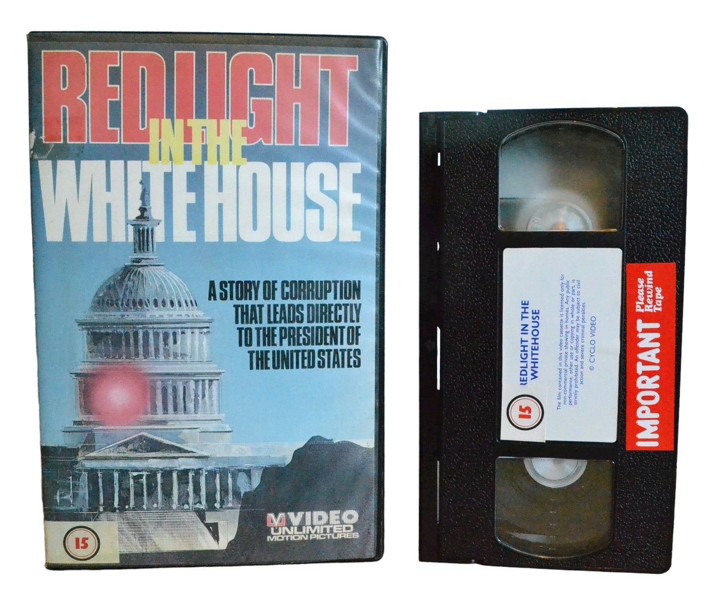 Red Light In The White House - Karin Collison - Video Unlimited Motion Pictures - Large Box - PAL - VHS-