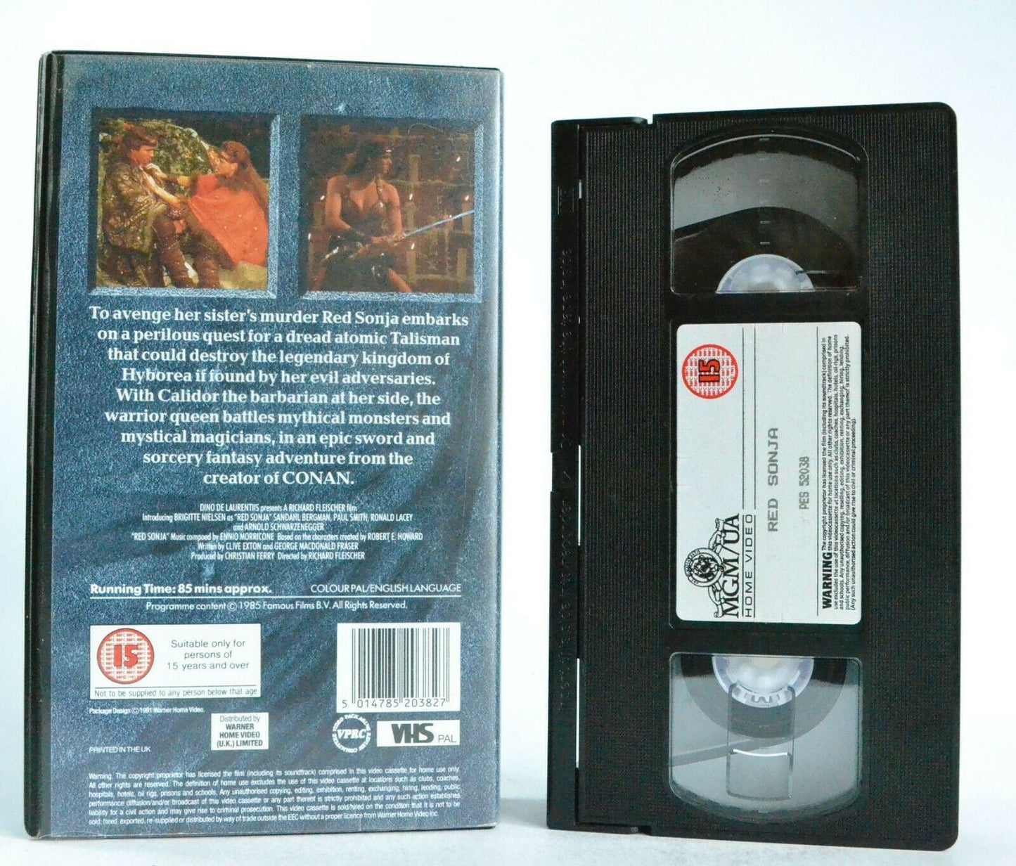 Red Sonja: Action/Adventure - Arnold Schwarzenegger/Brigitte Nielsen - Pal VHS-