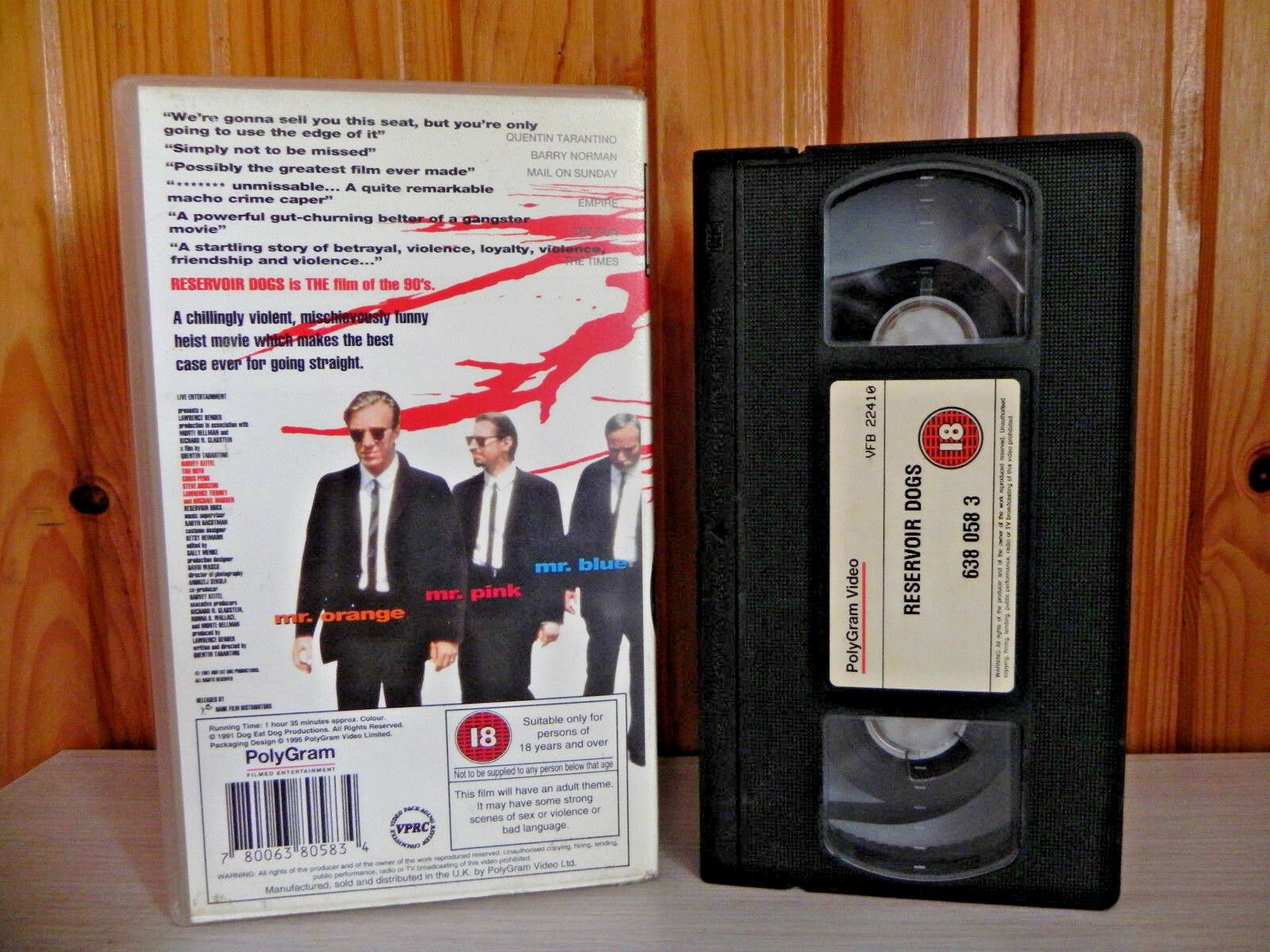 Reservoir Dogs - StarStudded Cast - 1995 Polygram Release - Gangster Video - VHS-