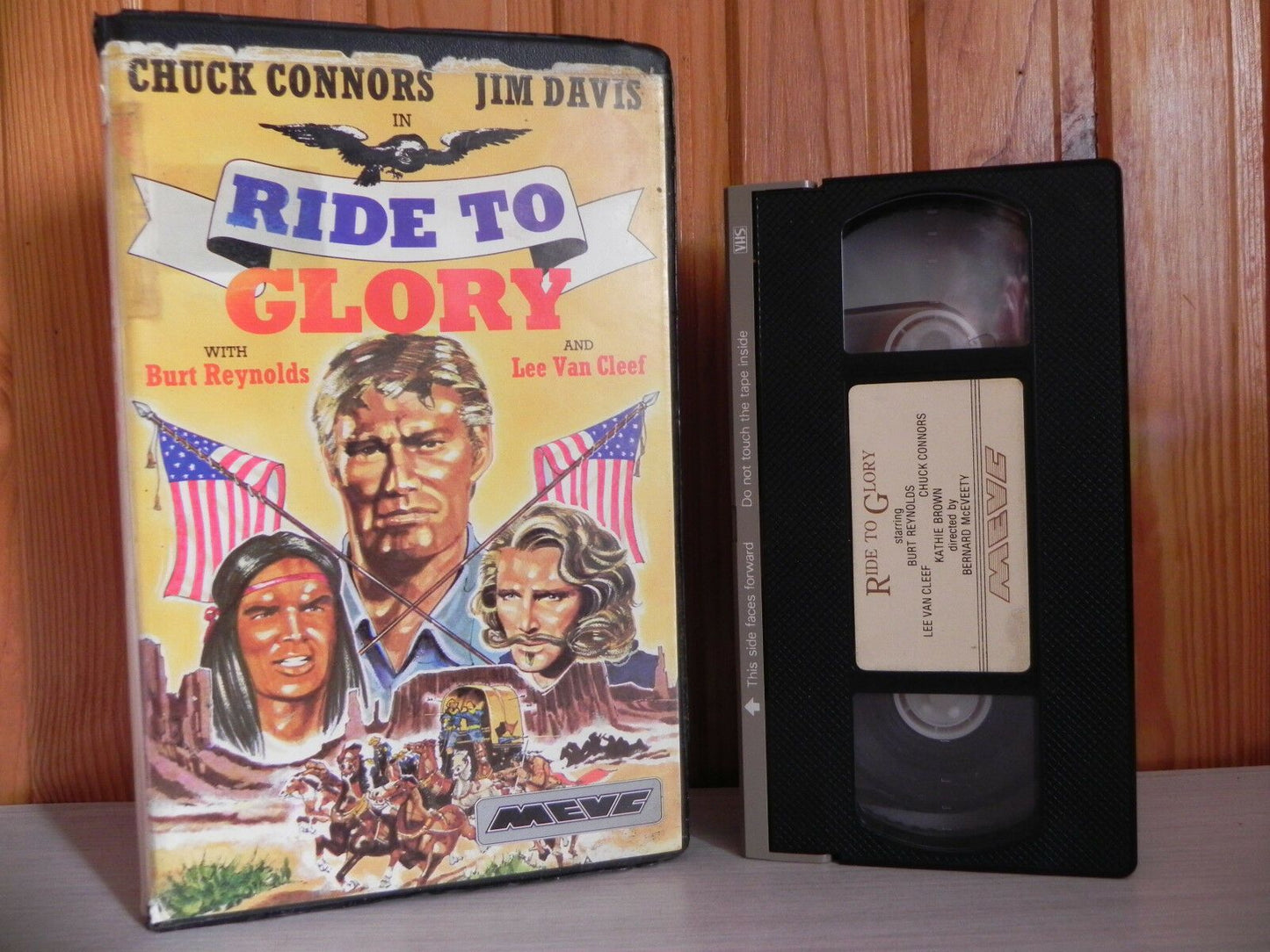 Ride To Glory: Burt Reynolds / Chuck Connors - Western - Mevc Pre-Cert - Large Box - Pal VHS-