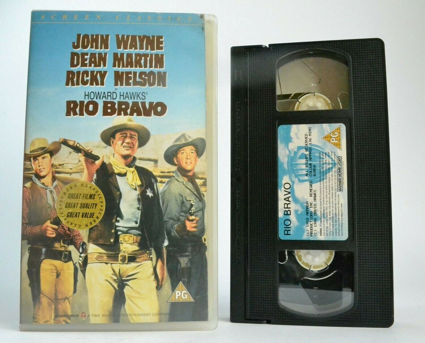 Rio Bravo (1959); [Howard Hawks] -<Screen Classics>- Western - John Wayne - VHS-