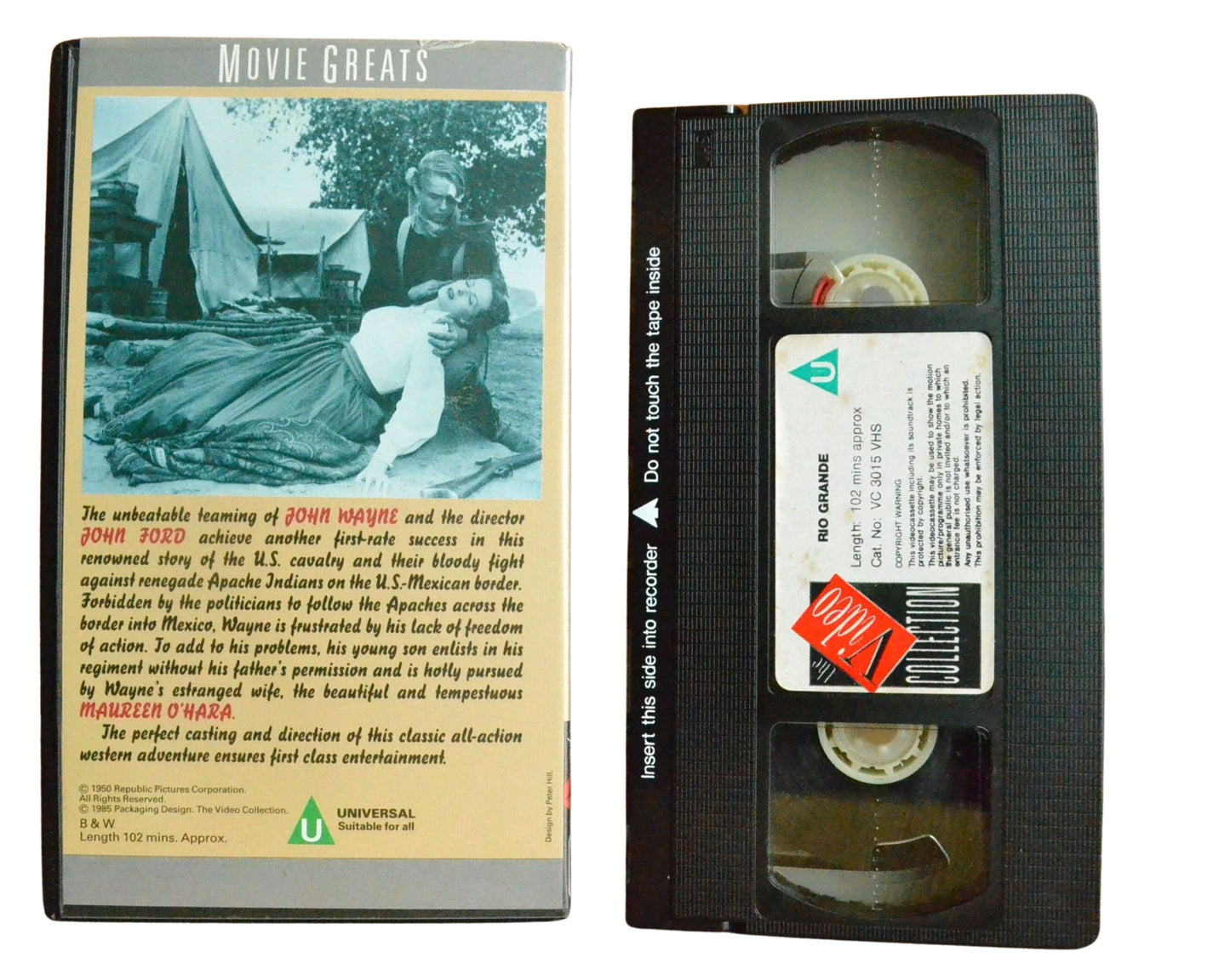 Rio Grande - John Wayne - Vintage - Pal VHS-