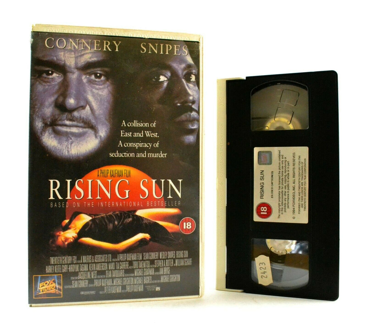 Rising Sun: Based On M.Crichton Novel - Large Box - Thriller (1993) - Pal VHS-